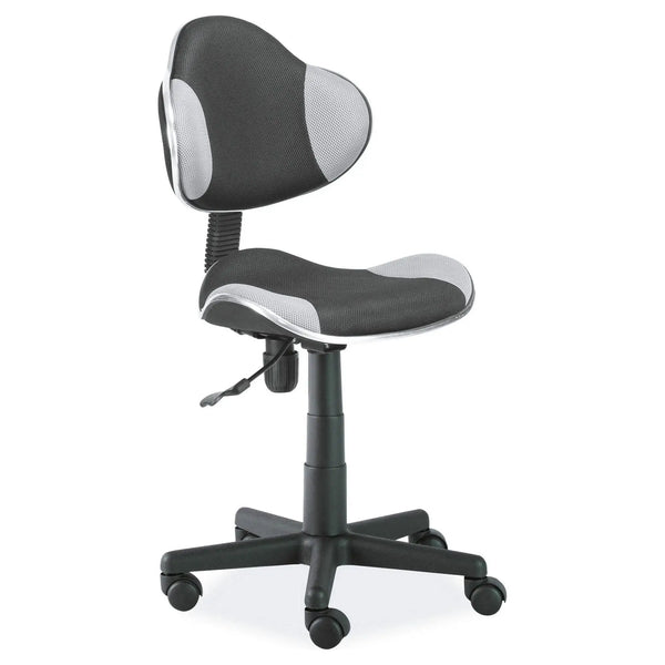 Scaun de birou Q-G2, negru/gri, stofa/plastic/metal, 48x41x80/92 cm