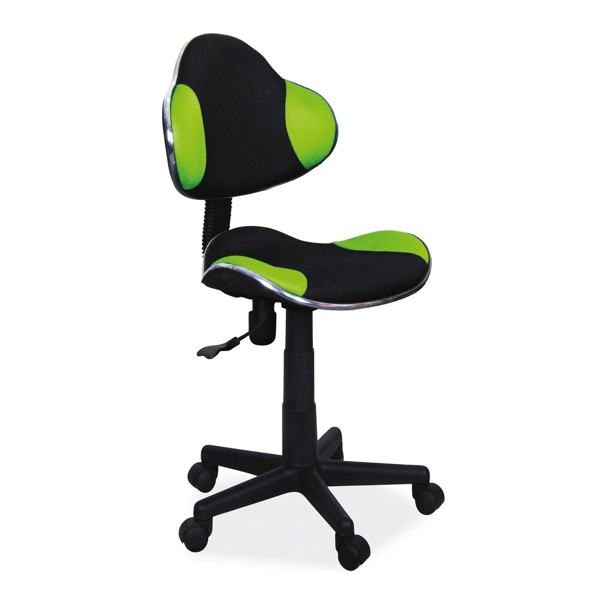 Scaun de birou Q-G2, negru/verde, stofa/plastic/metal, 48x41x80/92 cm