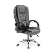 Scaun de birou RELAX, gri, piele ecologica, 64x75x110/118 cm
