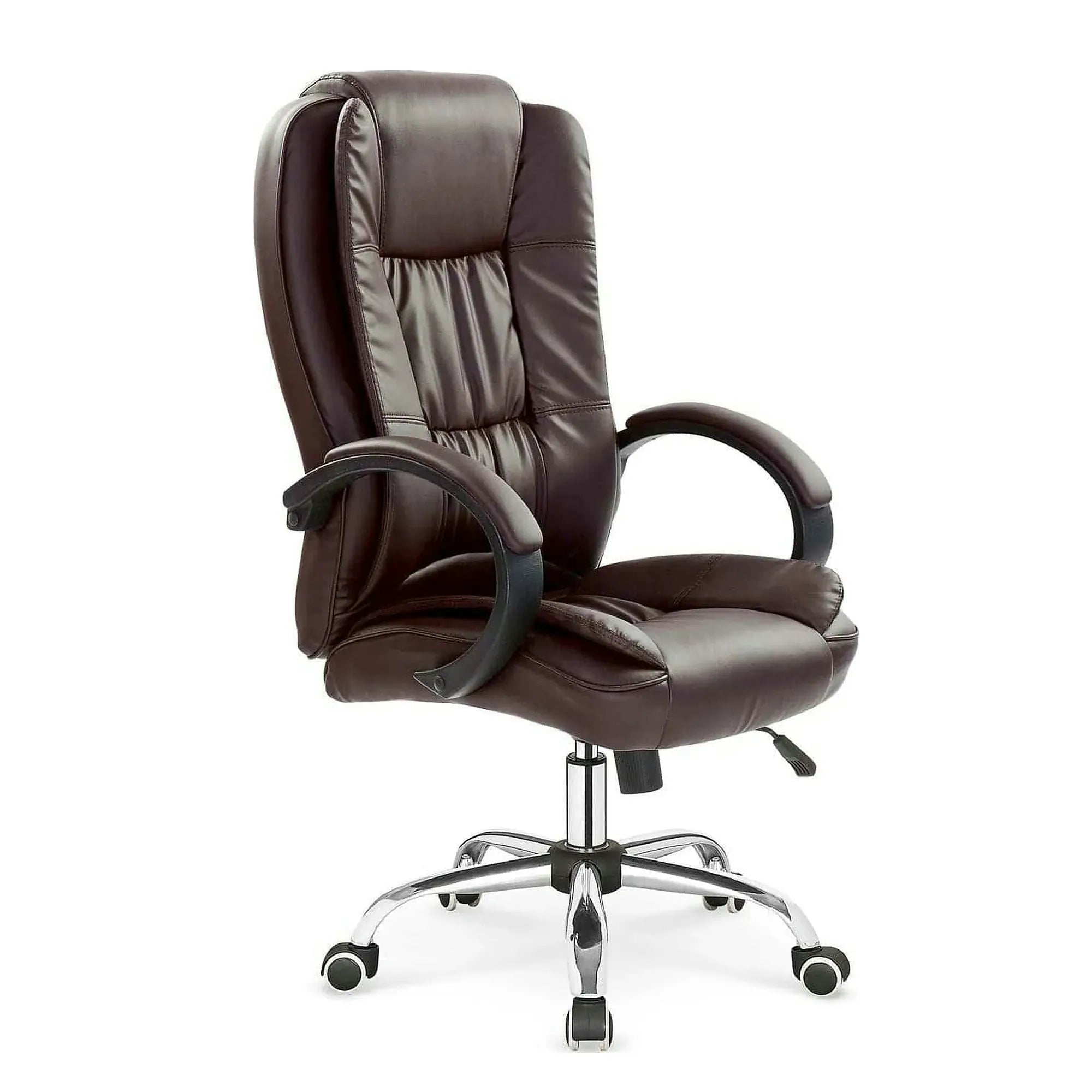 Scaun de birou RELAX, maro inchis, piele ecologica, 64x75x110/118 cm