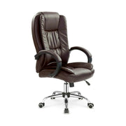 Scaun de birou RELAX, maro inchis, piele ecologica, 64x75x110/118 cm