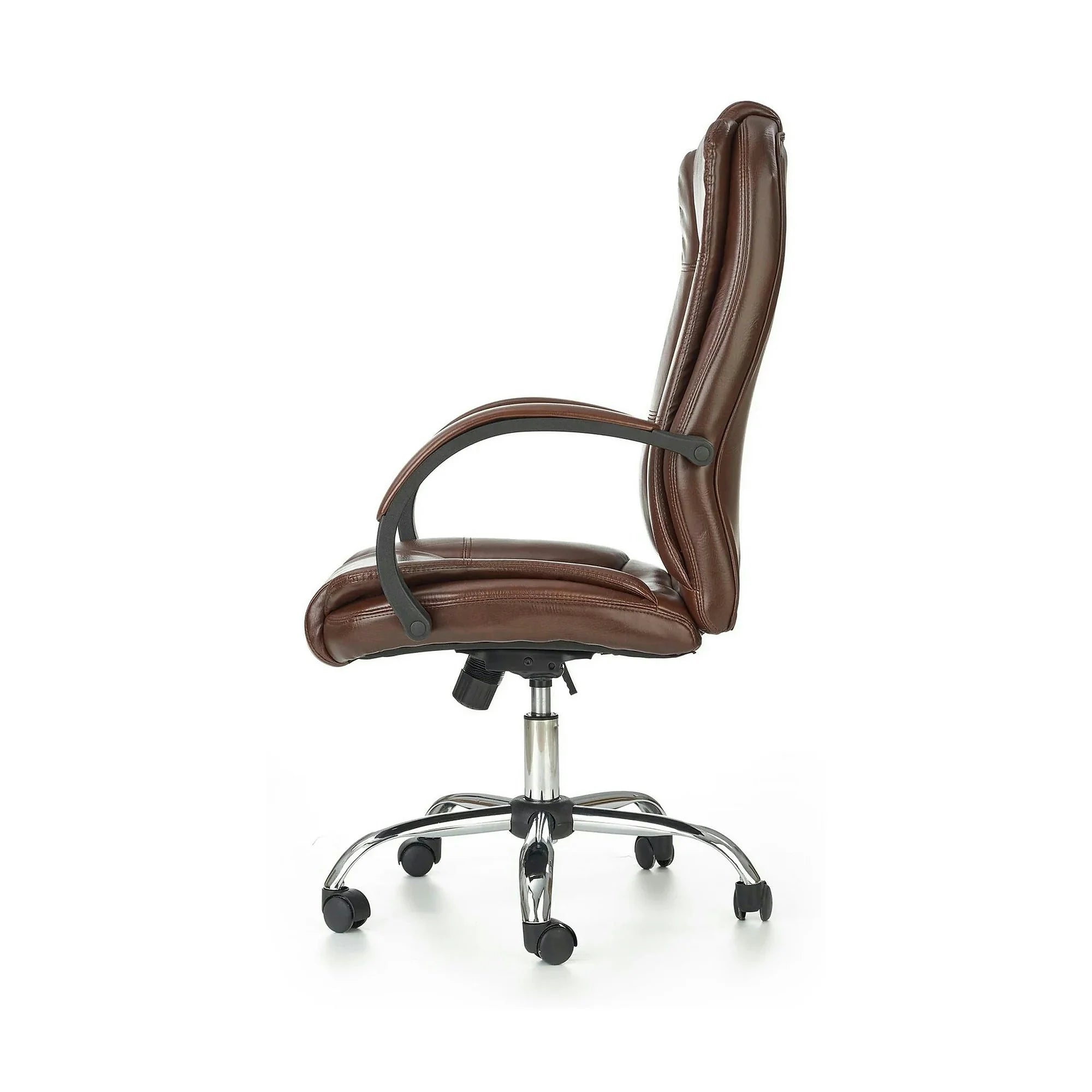 Scaun de birou RELAX, maro inchis, piele ecologica, 64x75x110/118 cm