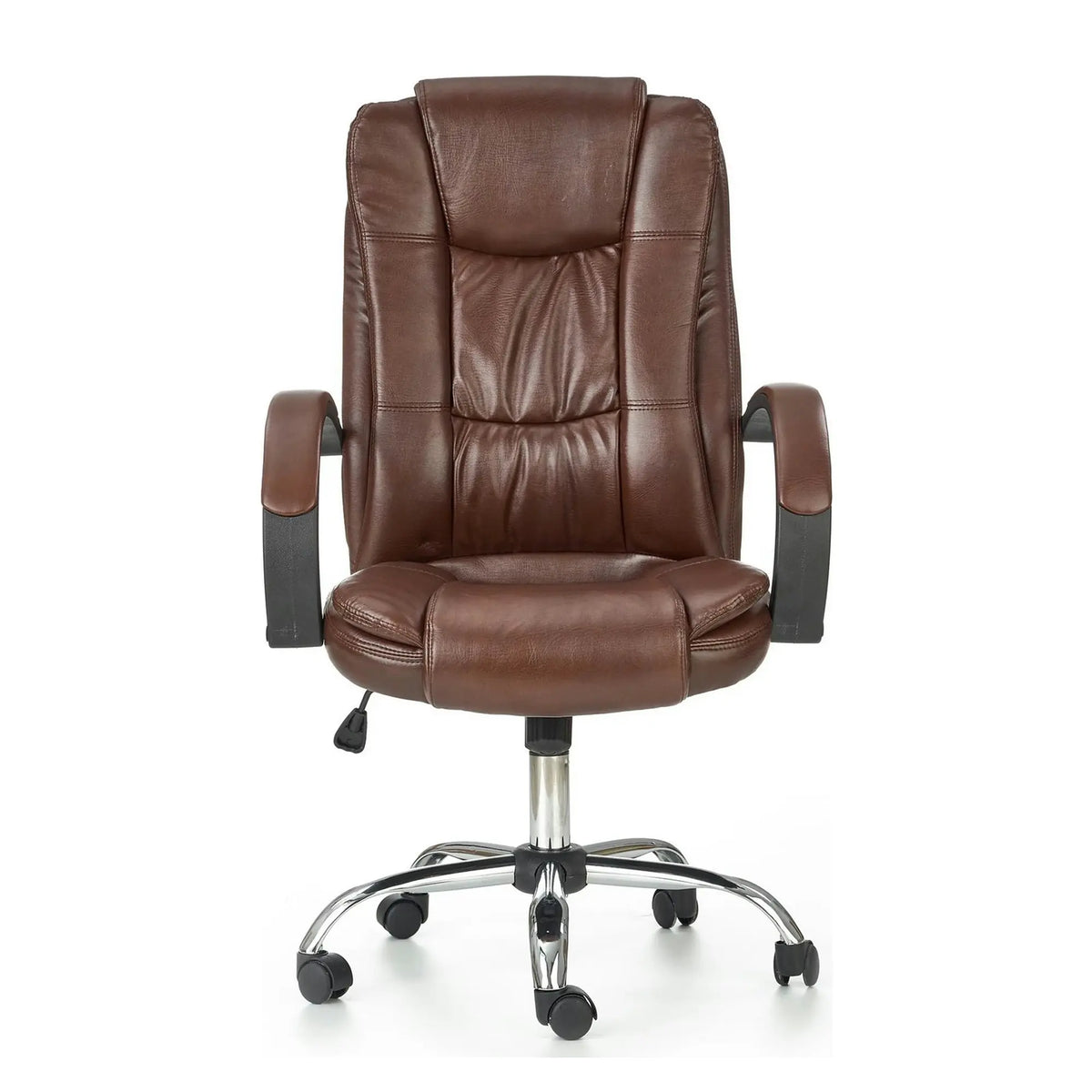 Scaun de birou RELAX, maro inchis, piele ecologica, 64x75x110/118 cm