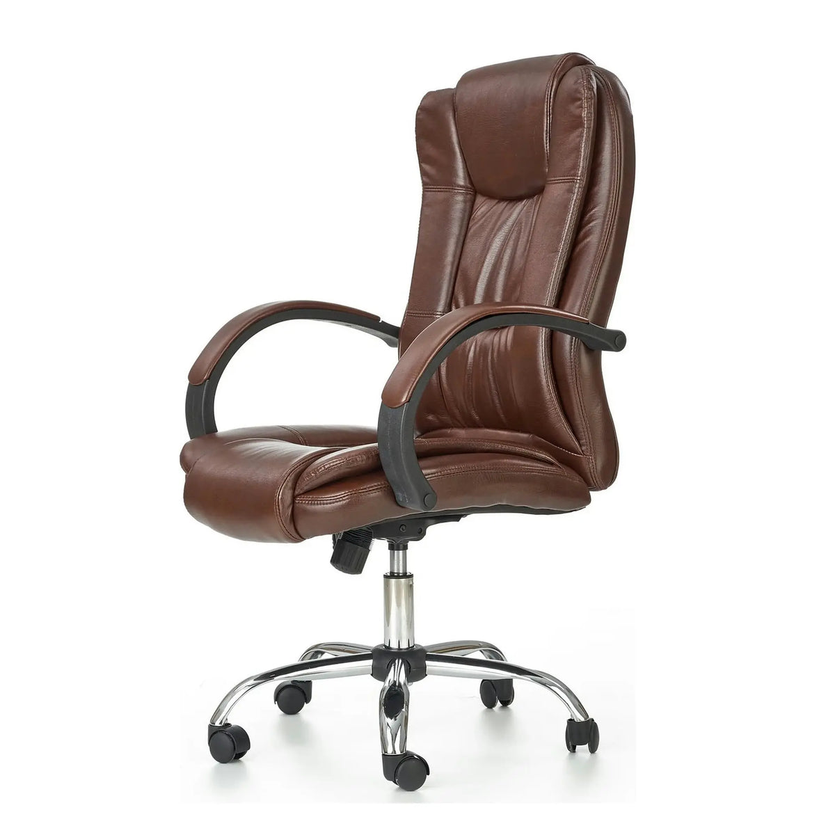 Scaun de birou RELAX, maro inchis, piele ecologica, 64x75x110/118 cm