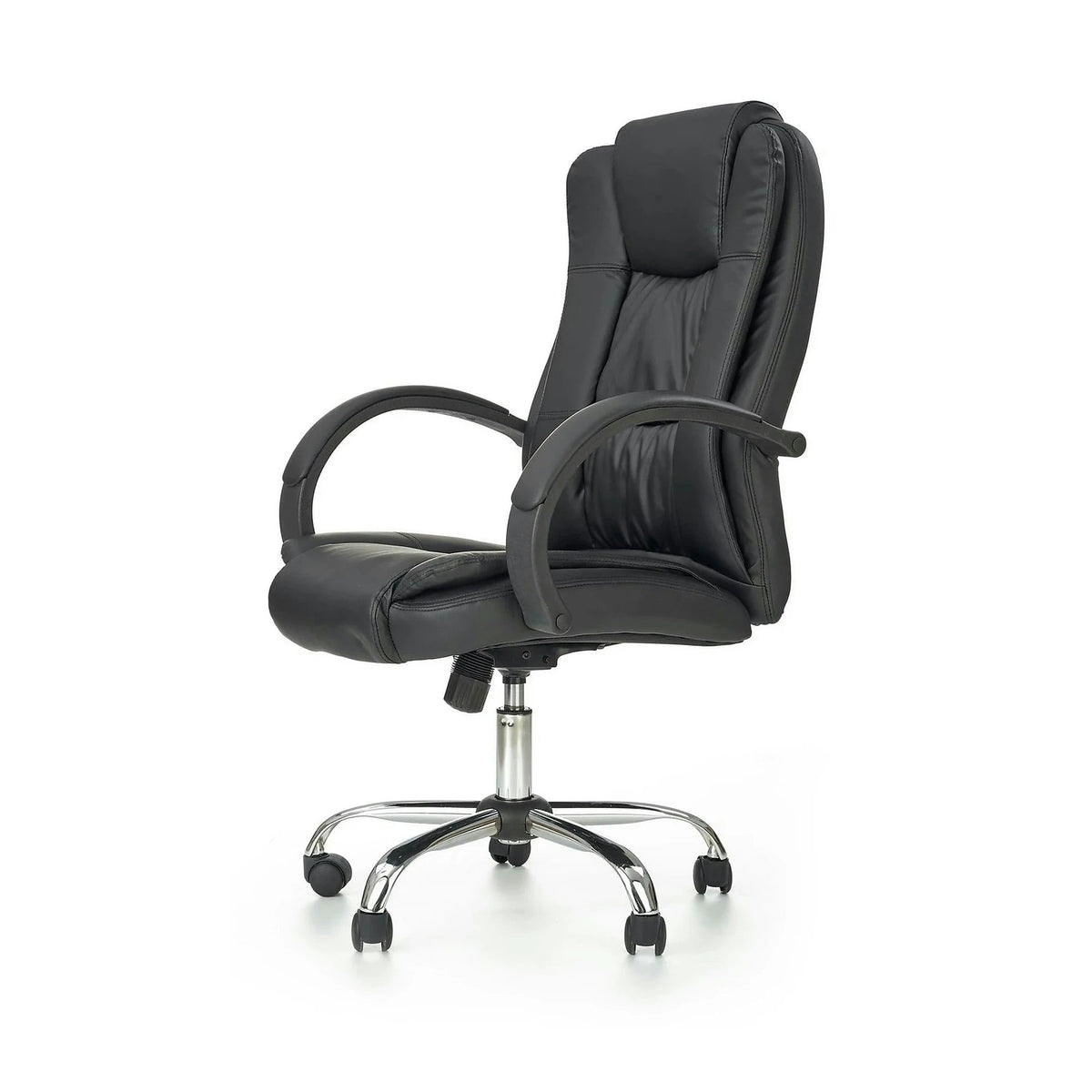 Scaun de birou RELAX, negru, piele ecologica, 64x75x110/118 cm