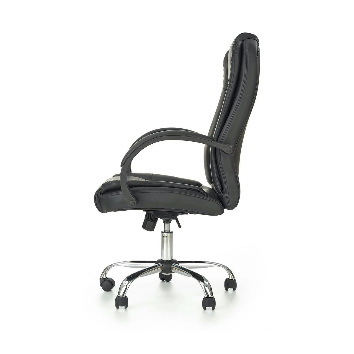Scaun de birou RELAX, negru, piele ecologica, 64x75x110/118 cm