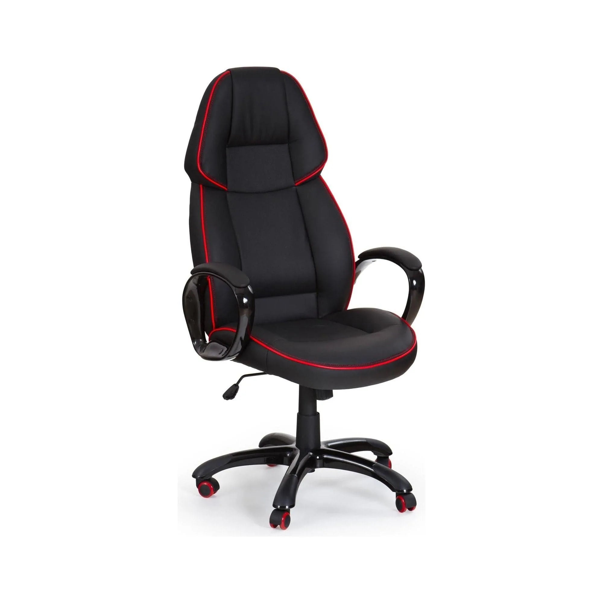 Scaun de birou RUBIN, negru, piele ecologica perforata, 65x70x122 cm