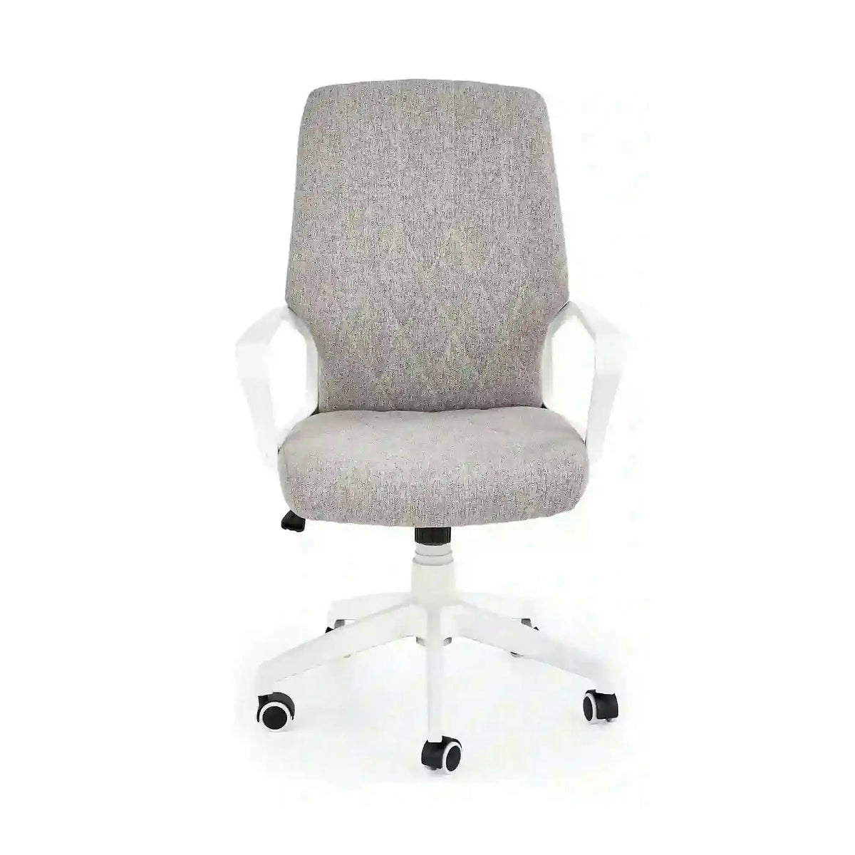 Scaun de birou SPIN 2, grej/alb, stofa clasica/metal, 59x62x99/106 cm