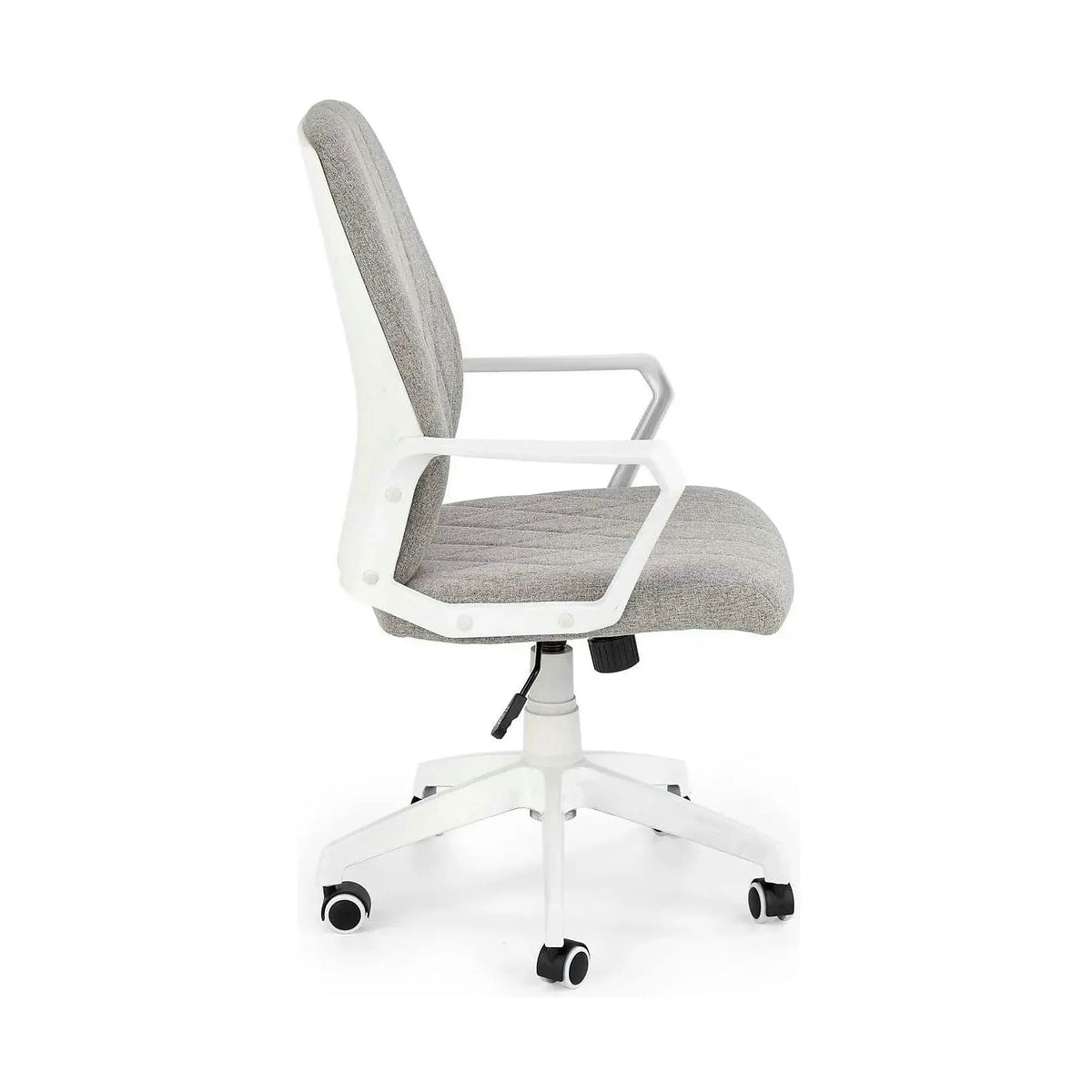 Scaun de birou SPIN 2, grej/alb, stofa clasica/metal, 59x62x99/106 cm