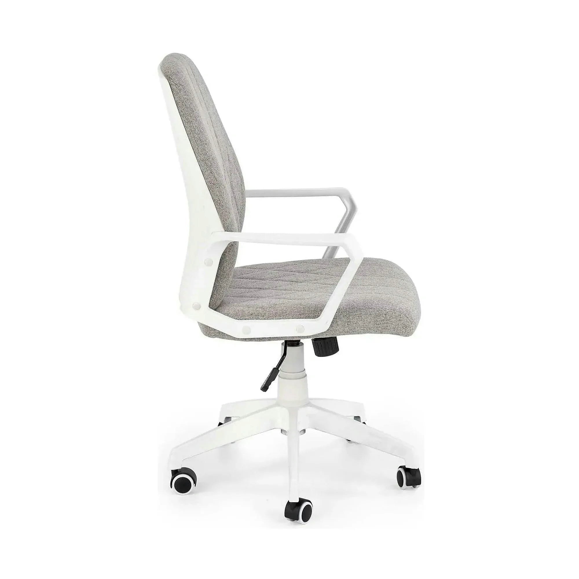 Scaun de birou SPIN 2, grej/alb, stofa clasica/metal, 59x62x99/106 cm