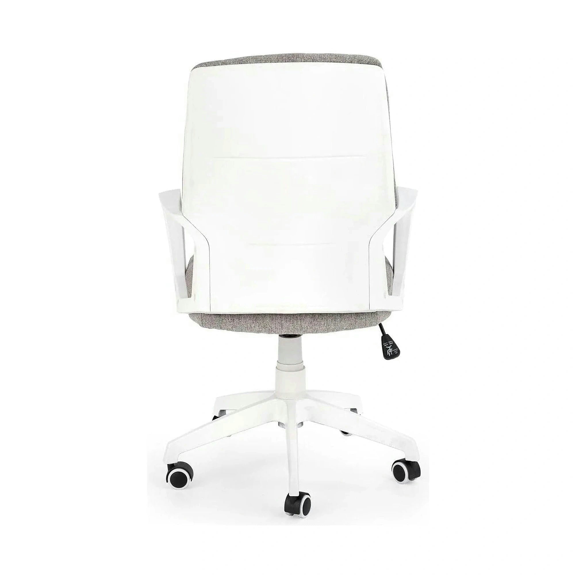 Scaun de birou SPIN 2, grej/alb, stofa clasica/metal, 59x62x99/106 cm