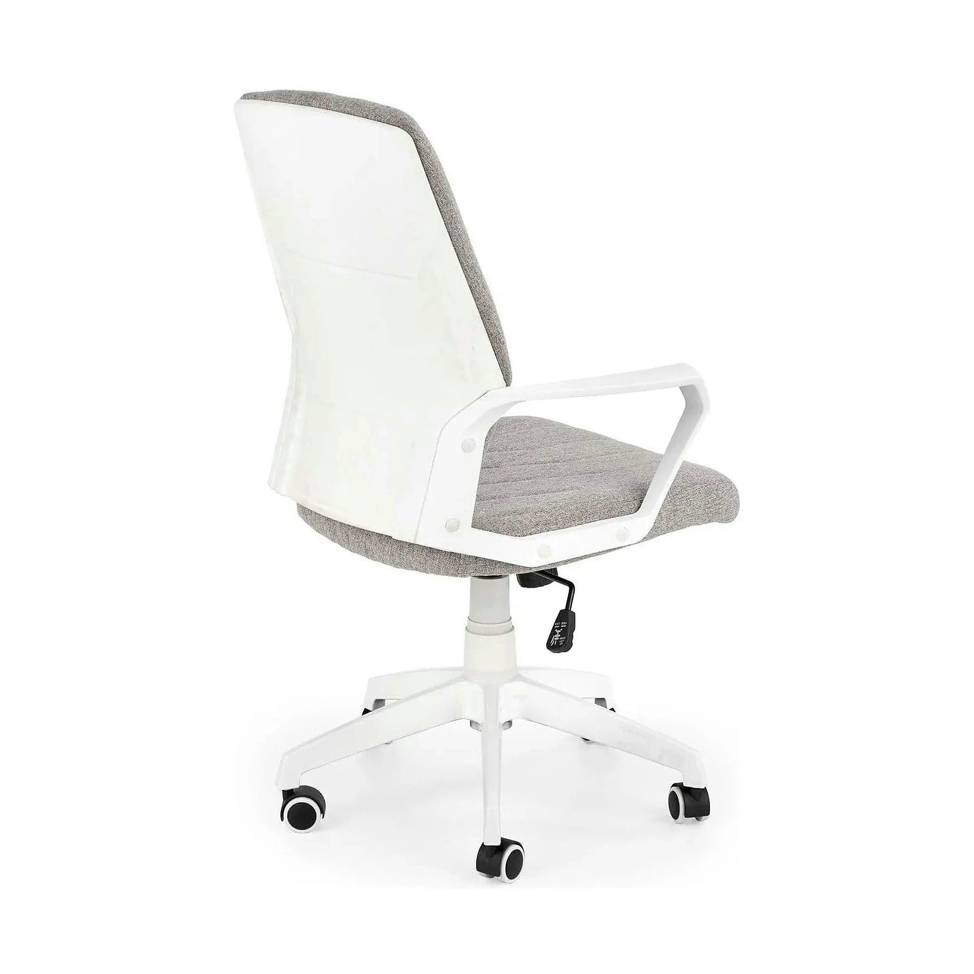 Scaun de birou SPIN 2, grej/alb, stofa clasica/metal, 59x62x99/106 cm