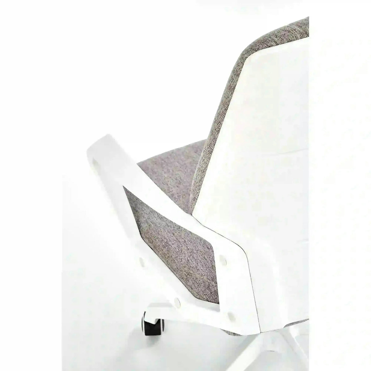 Scaun de birou SPIN 2, grej/alb, stofa clasica/metal, 59x62x99/106 cm