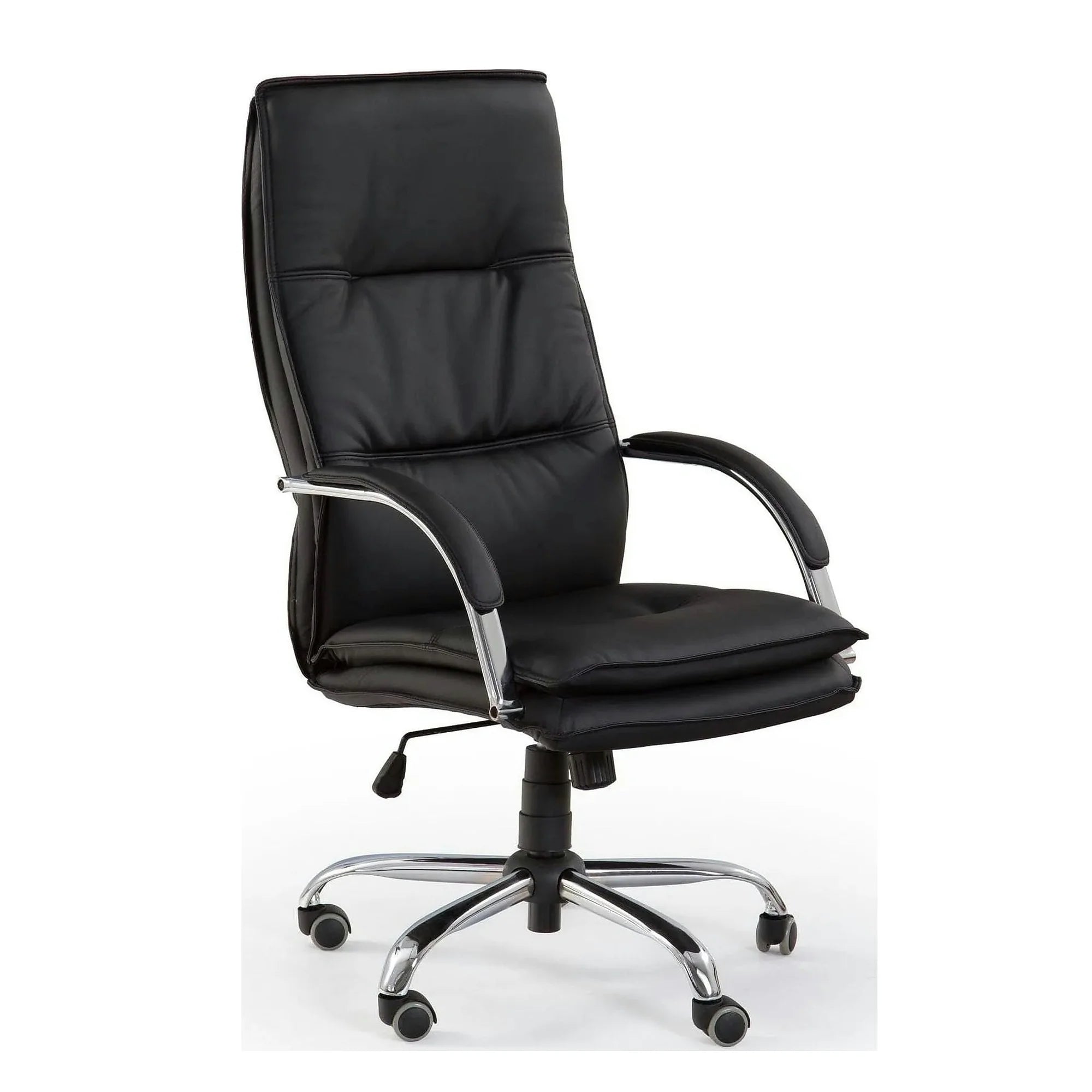 Scaun de birou STANLEY, negru, piele ecologica, 59x71x108/115 cm