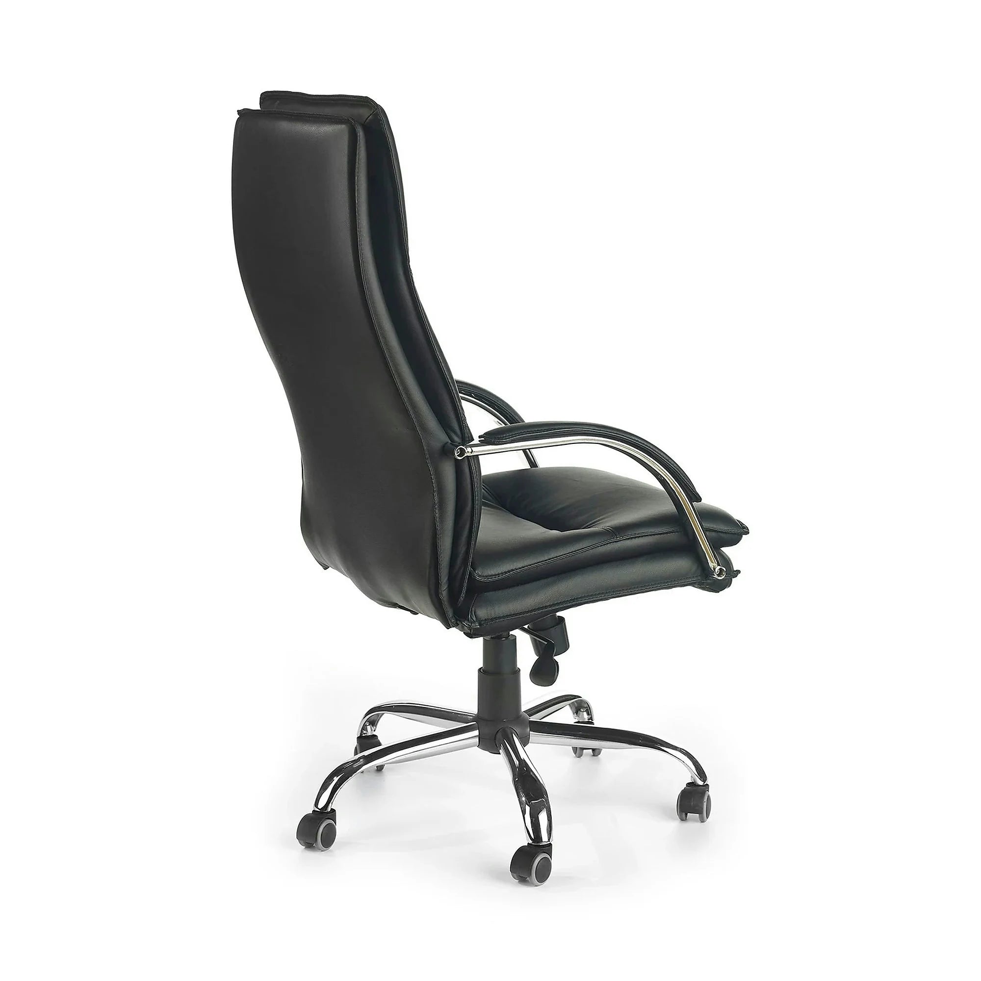 Scaun de birou STANLEY, negru, piele ecologica, 59x71x108/115 cm