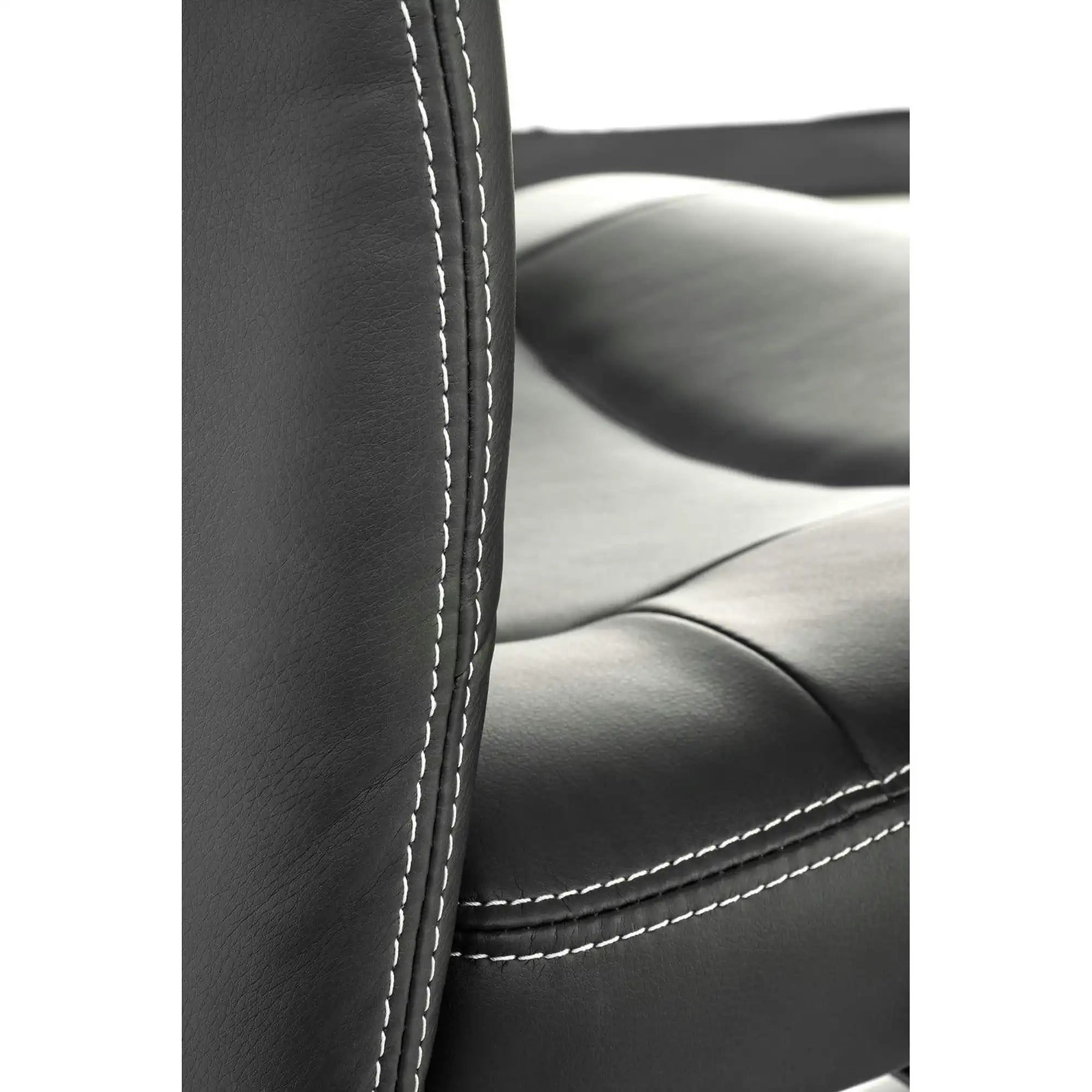 Scaun de birou STILO, negru, piele ecologica, 66x62x116/125 cm