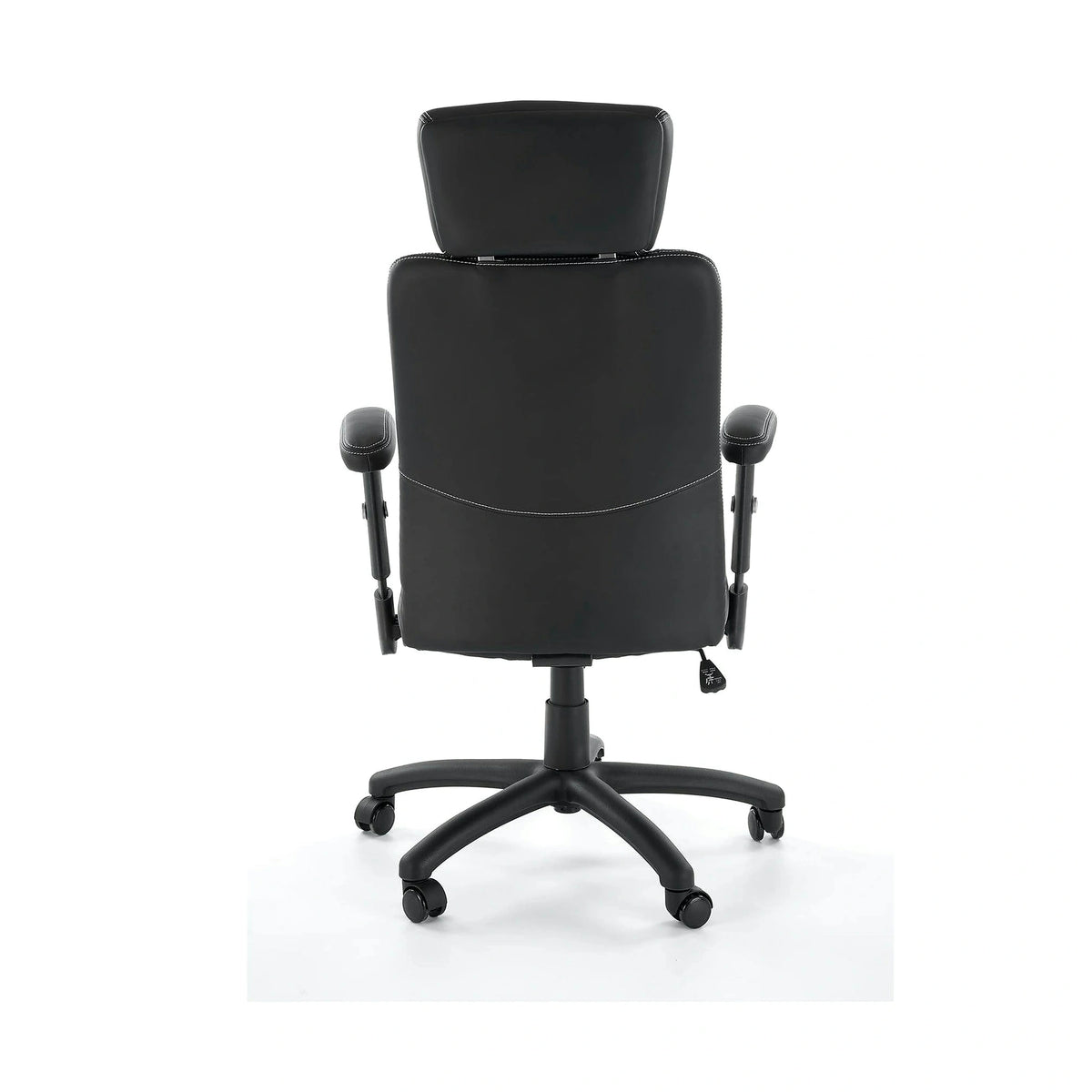 Scaun de birou STILO, negru, piele ecologica, 66x62x116/125 cm