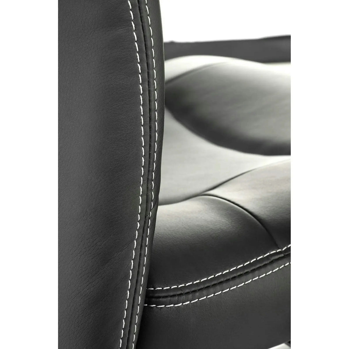 Scaun de birou STILO, negru, piele ecologica, 66x62x116/125 cm
