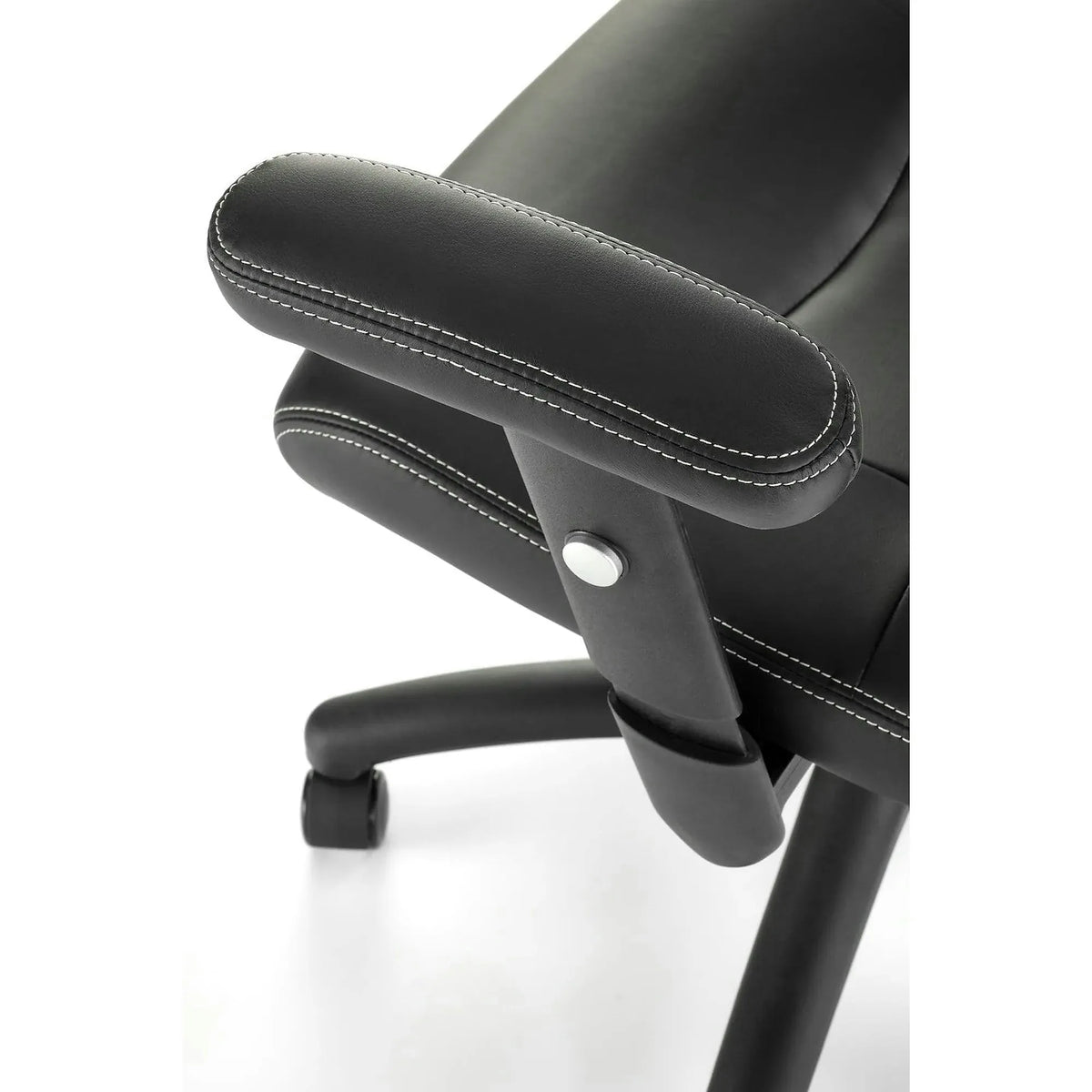 Scaun de birou STILO, negru, piele ecologica, 66x62x116/125 cm