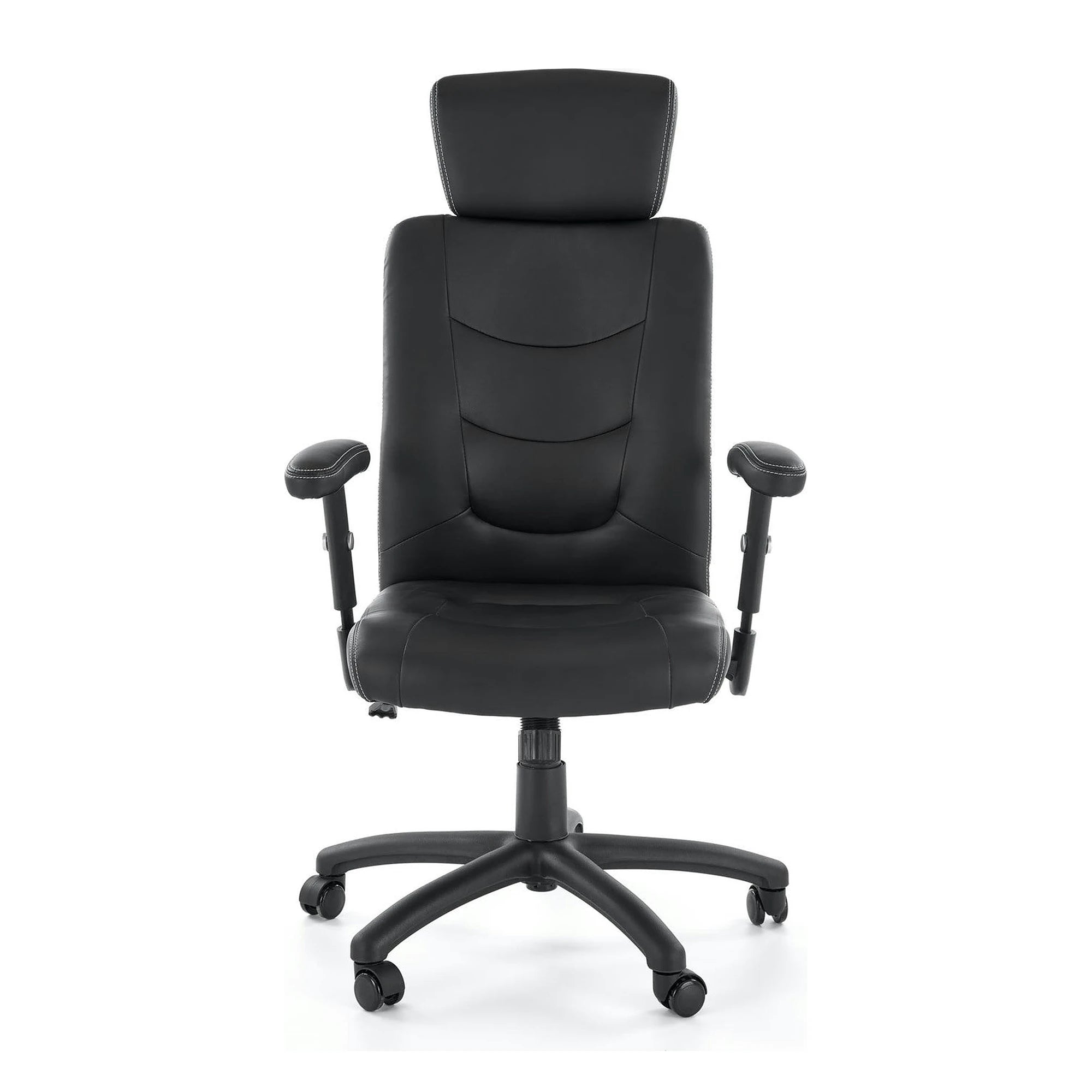 Scaun de birou STILO, negru, piele ecologica, 66x62x116/125 cm