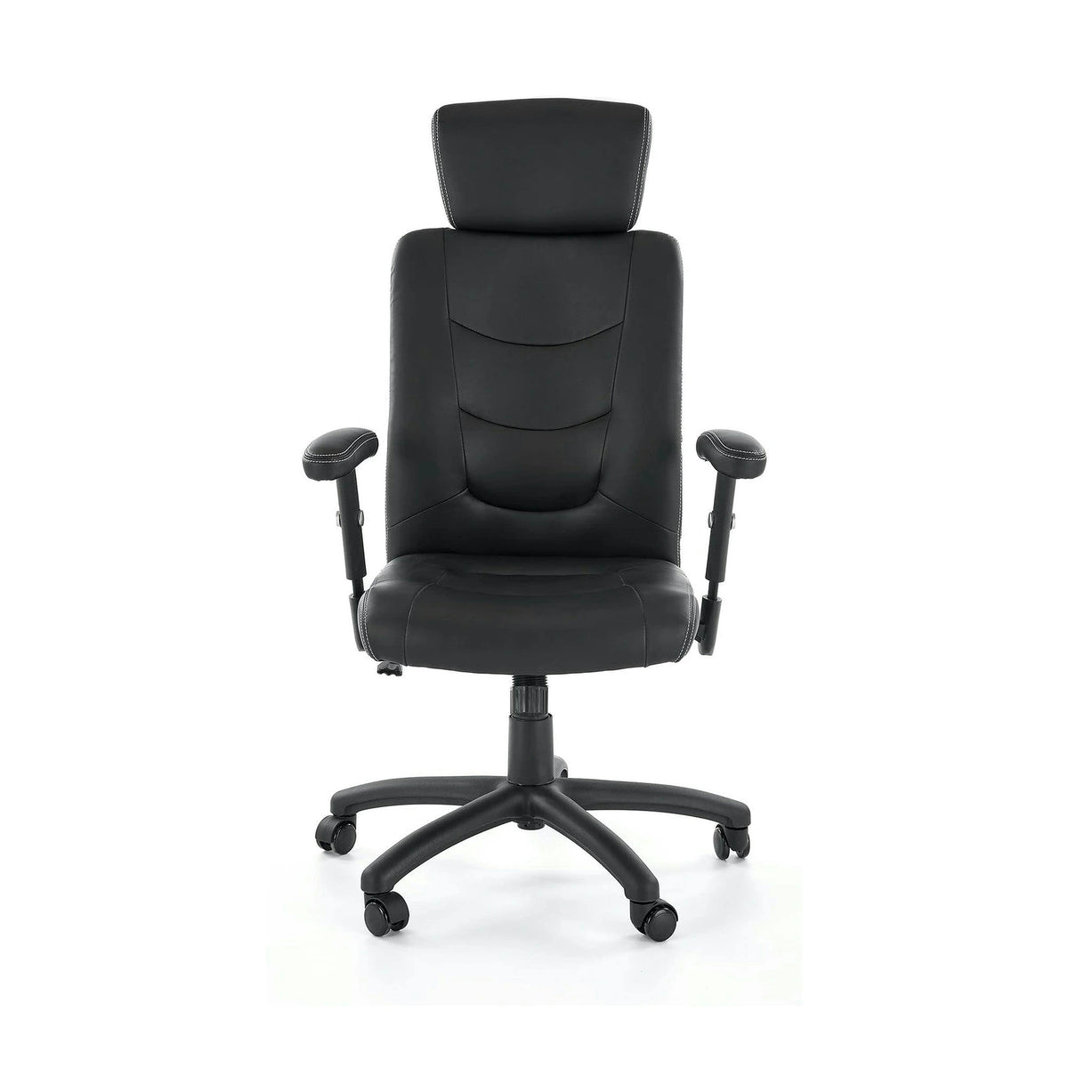 Scaun de birou STILO, negru, piele ecologica, 66x62x116/125 cm