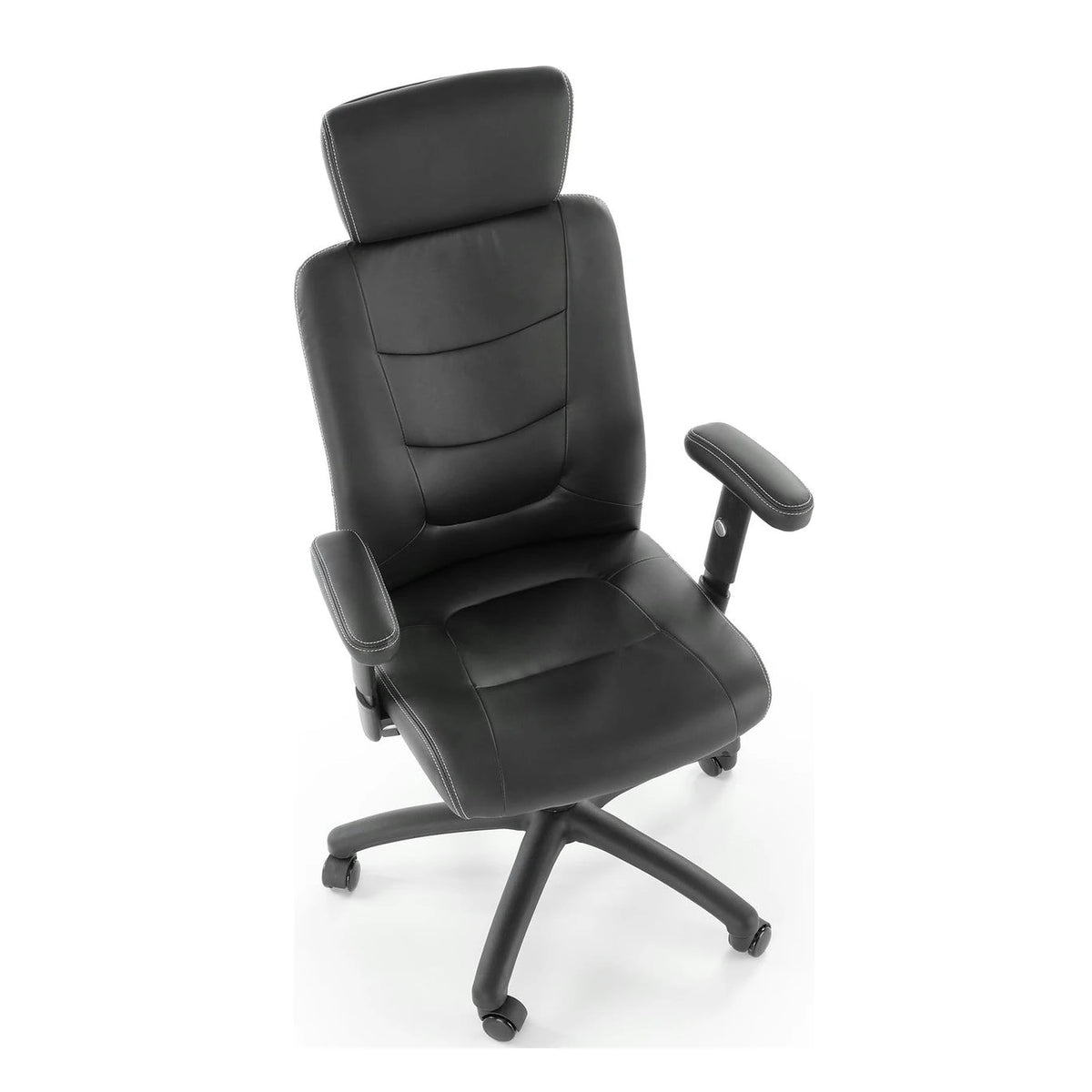 Scaun de birou STILO, negru, piele ecologica, 66x62x116/125 cm