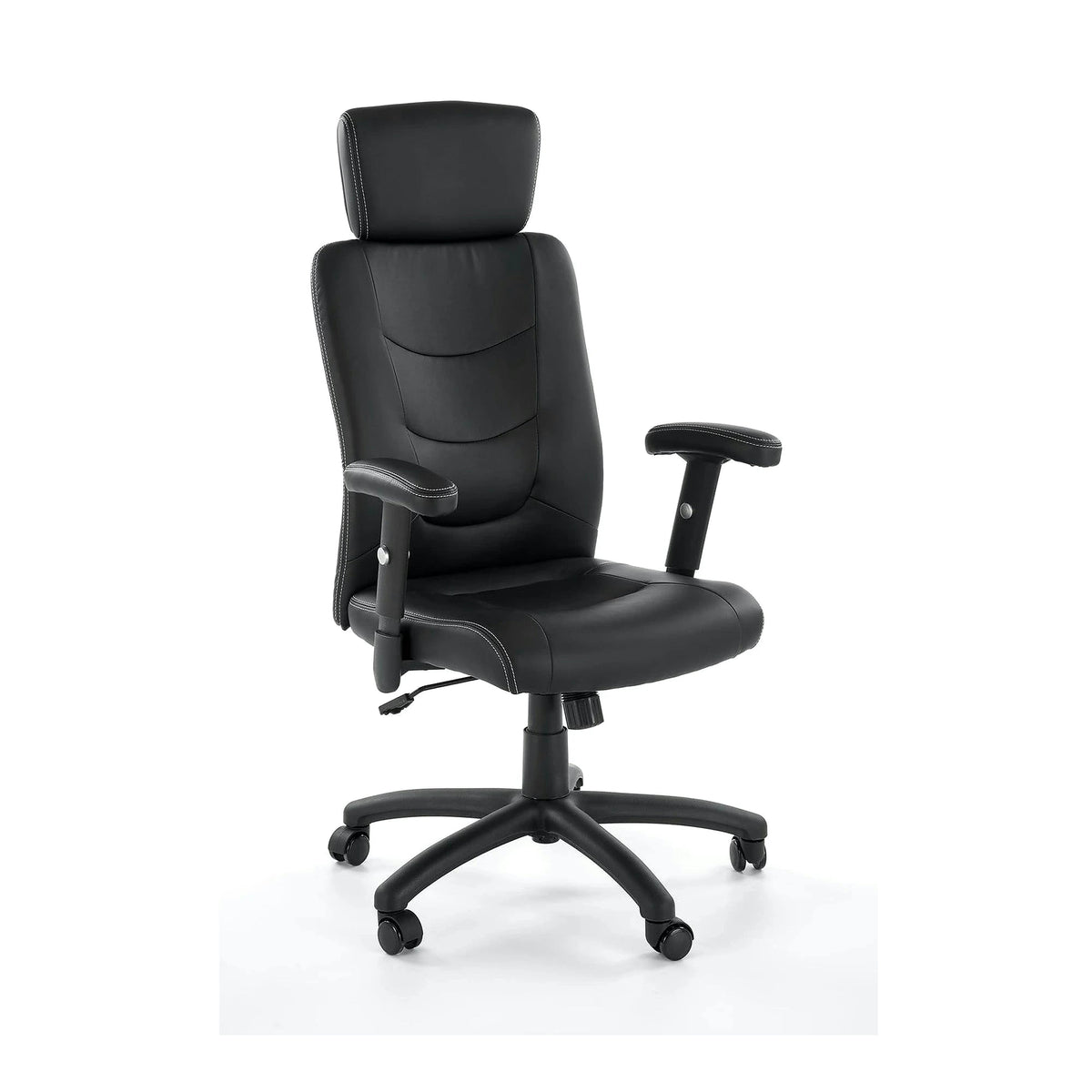 Scaun de birou STILO, negru, piele ecologica, 66x62x116/125 cm