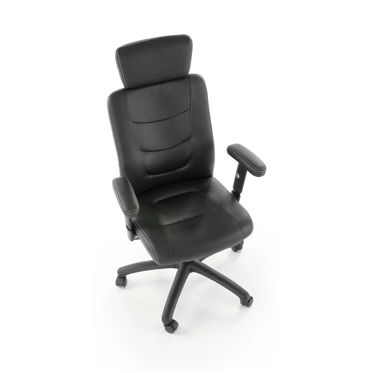 Scaun de birou STILO, negru, piele ecologica, 66x62x116/125 cm