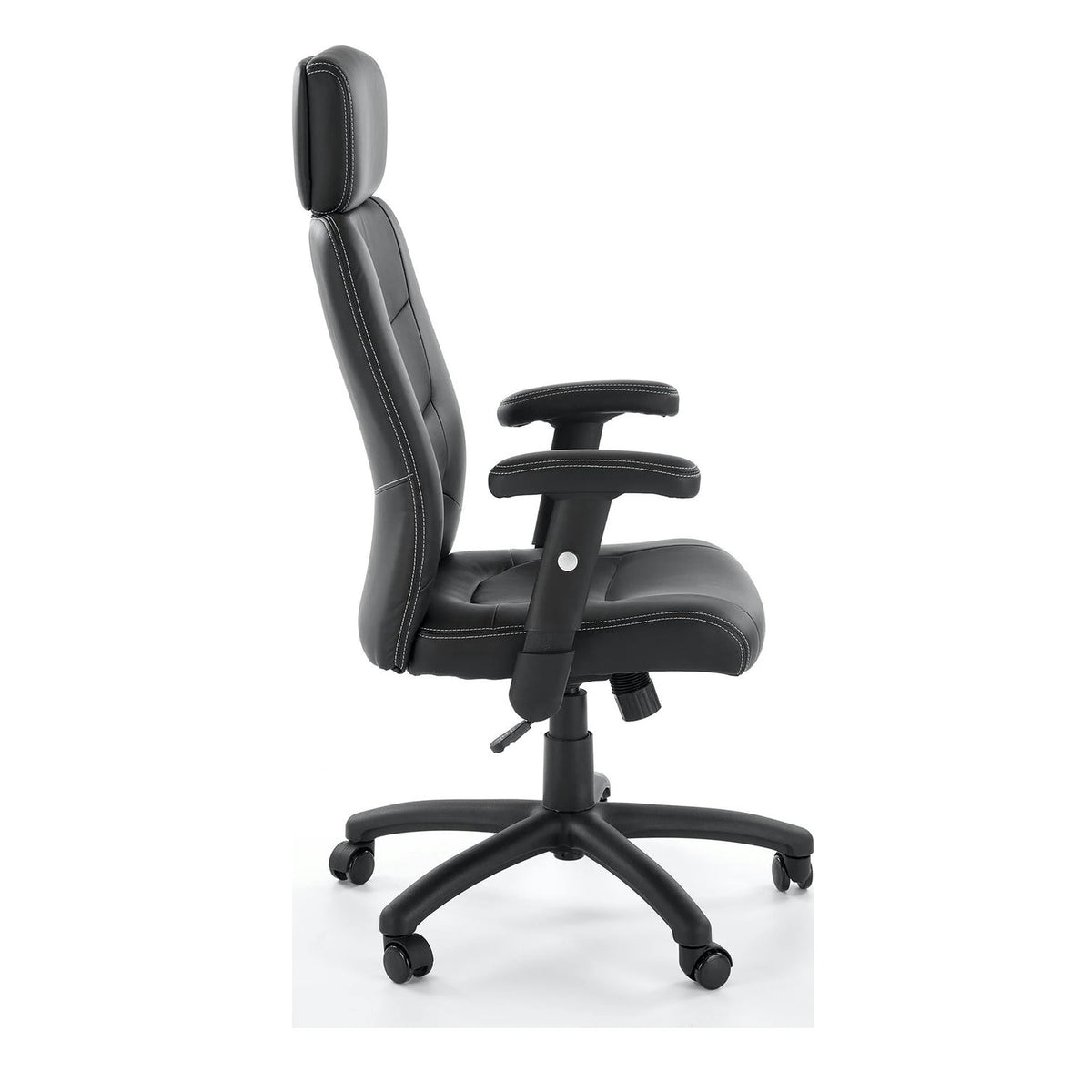 Scaun de birou STILO, negru, piele ecologica, 66x62x116/125 cm