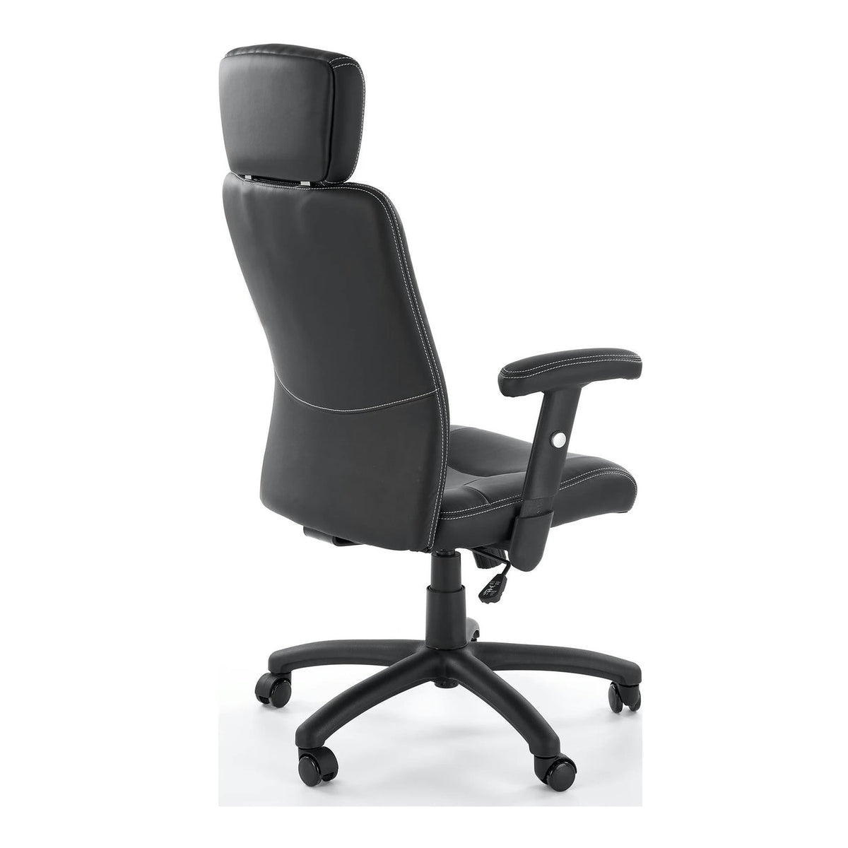 Scaun de birou STILO, negru, piele ecologica, 66x62x116/125 cm