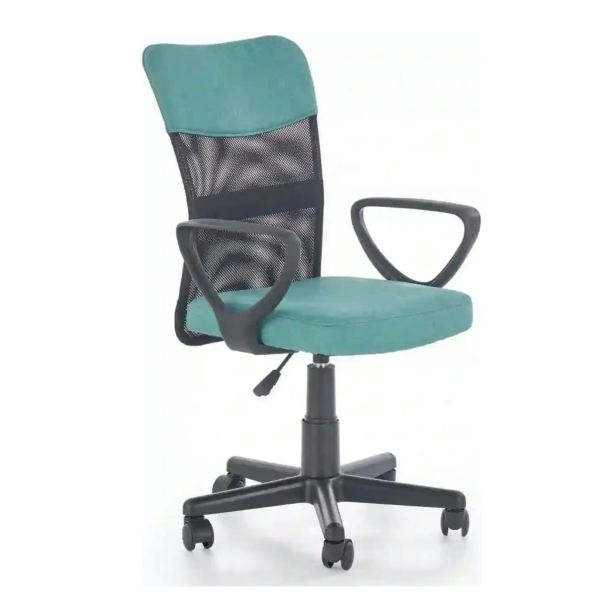 Scaun de birou TIMMY, turcoaz, stofa mesh, 52x59x81/91 cm