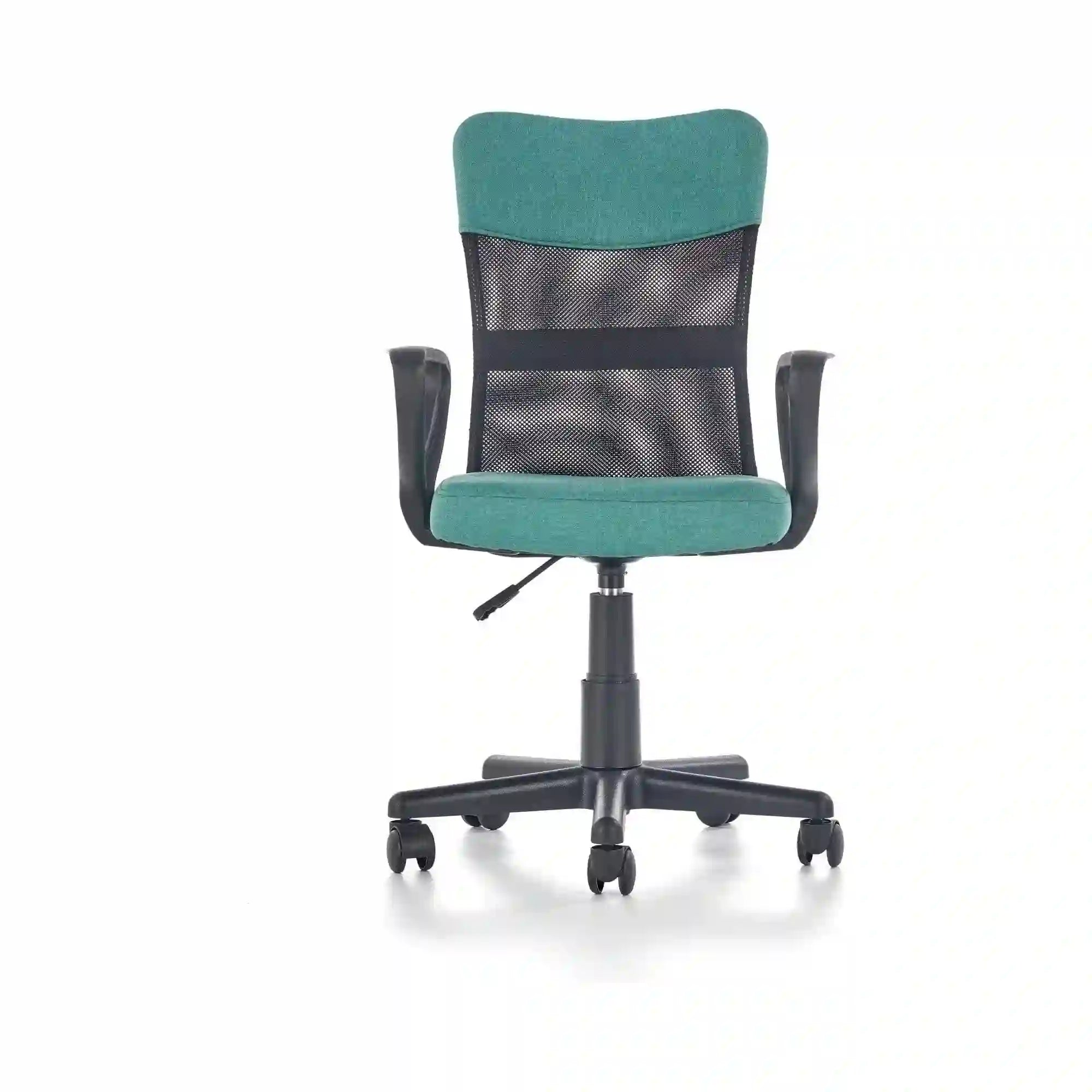 Scaun de birou TIMMY, turcoaz, stofa mesh, 52x59x81/91 cm