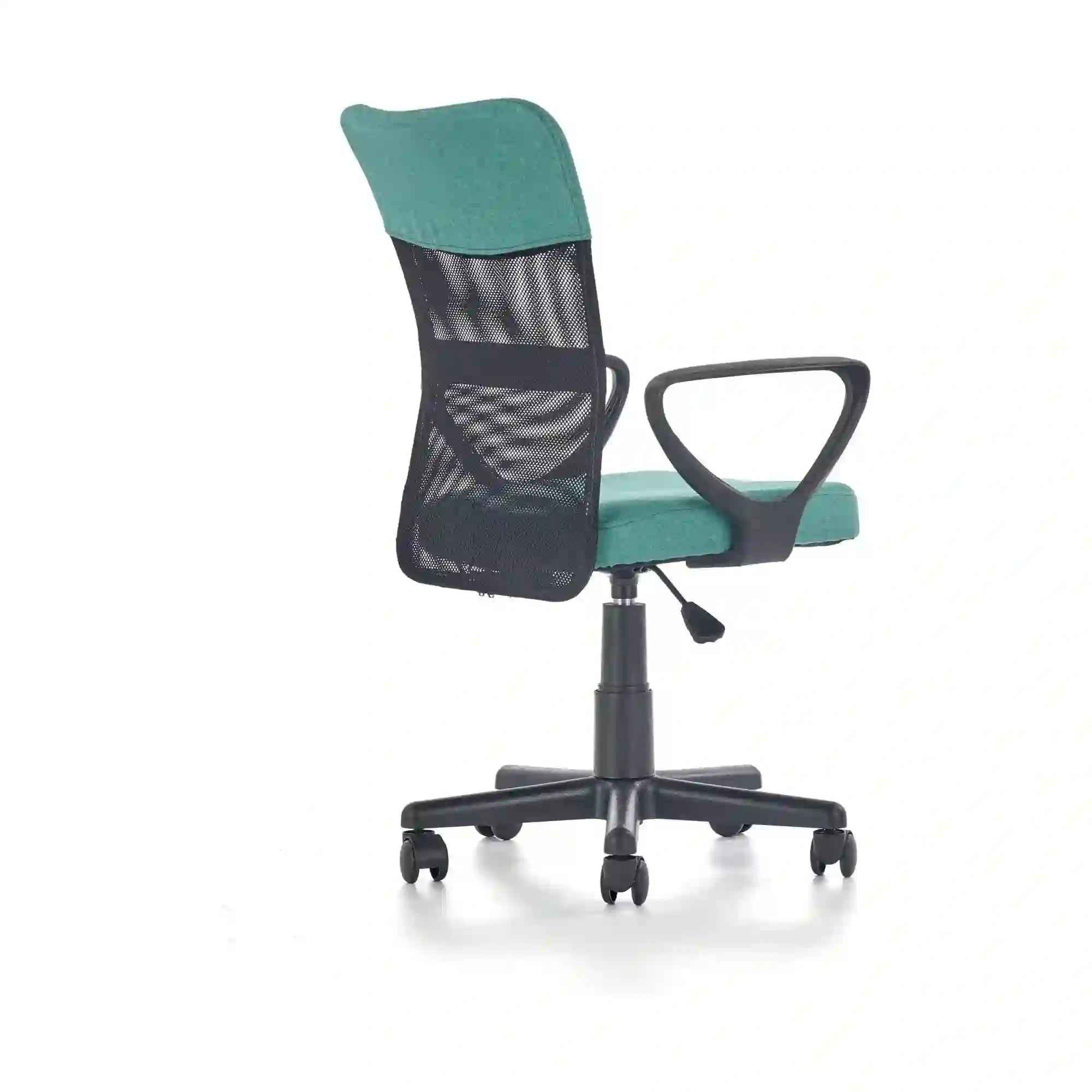 Scaun de birou TIMMY, turcoaz, stofa mesh, 52x59x81/91 cm