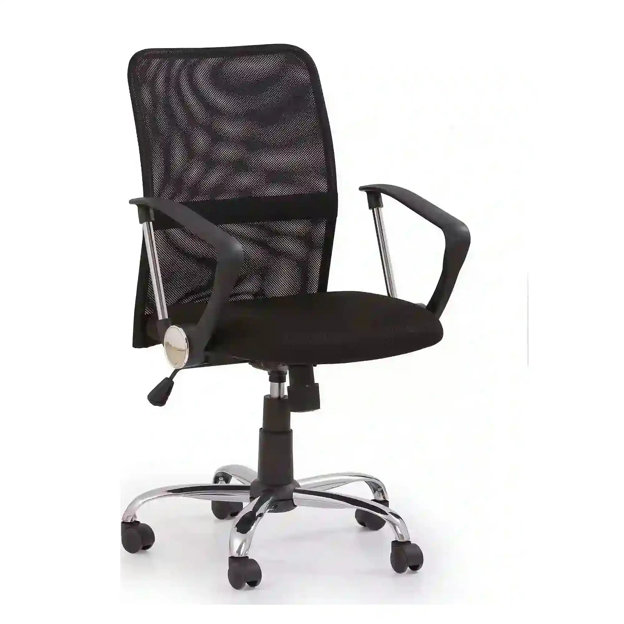 Scaun de birou TONY, negru, stofa/plasa, 58x56x92/102 cm