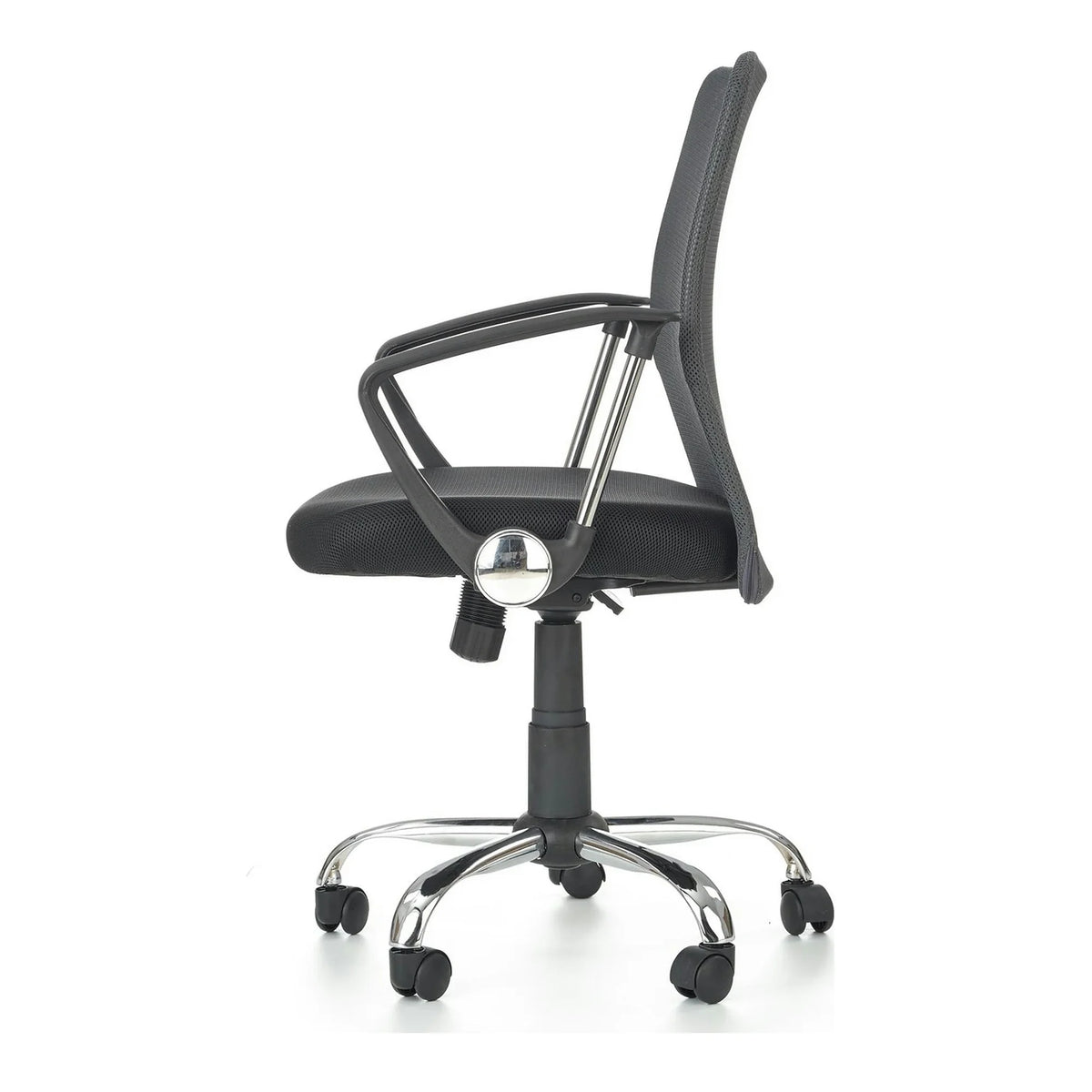 Scaun de birou TONY, negru, stofa/plasa, 58x56x92/102 cm