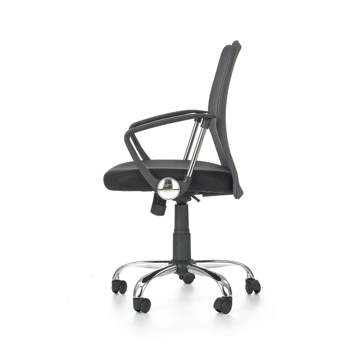 Scaun de birou TONY, negru, stofa/plasa, 58x56x92/102 cm