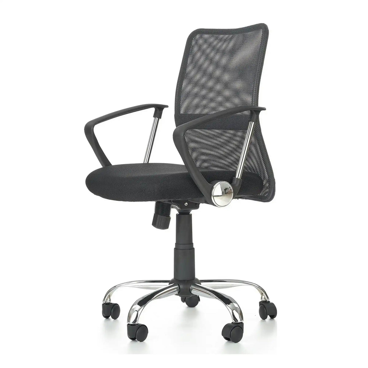 Scaun de birou TONY, negru, stofa/plasa, 58x56x92/102 cm