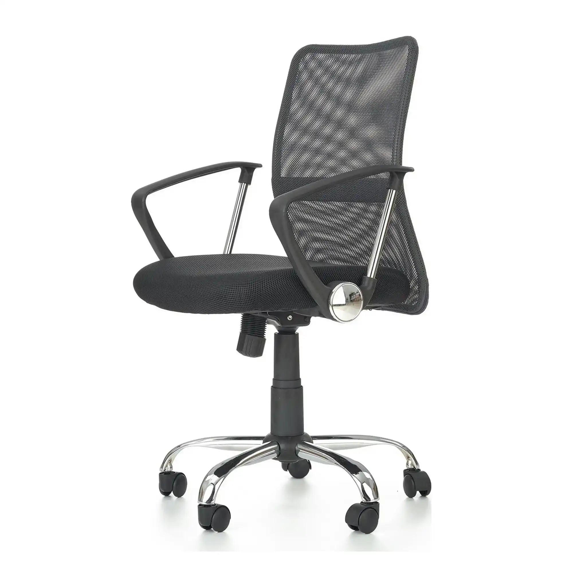 Scaun de birou TONY, negru, stofa/plasa, 58x56x92/102 cm