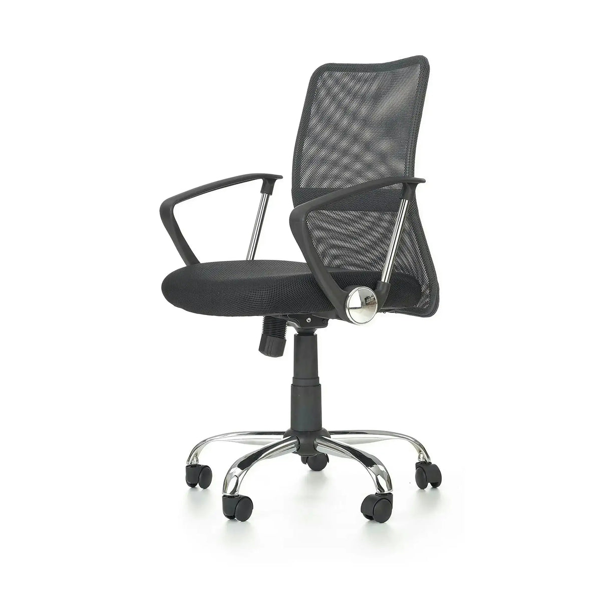 Scaun de birou TONY, negru, stofa/plasa, 58x56x92/102 cm