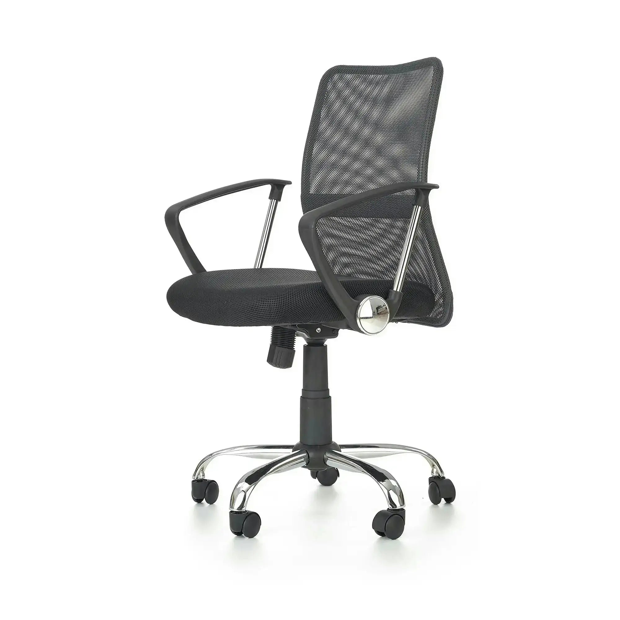Scaun de birou TONY, negru, stofa/plasa, 58x56x92/102 cm