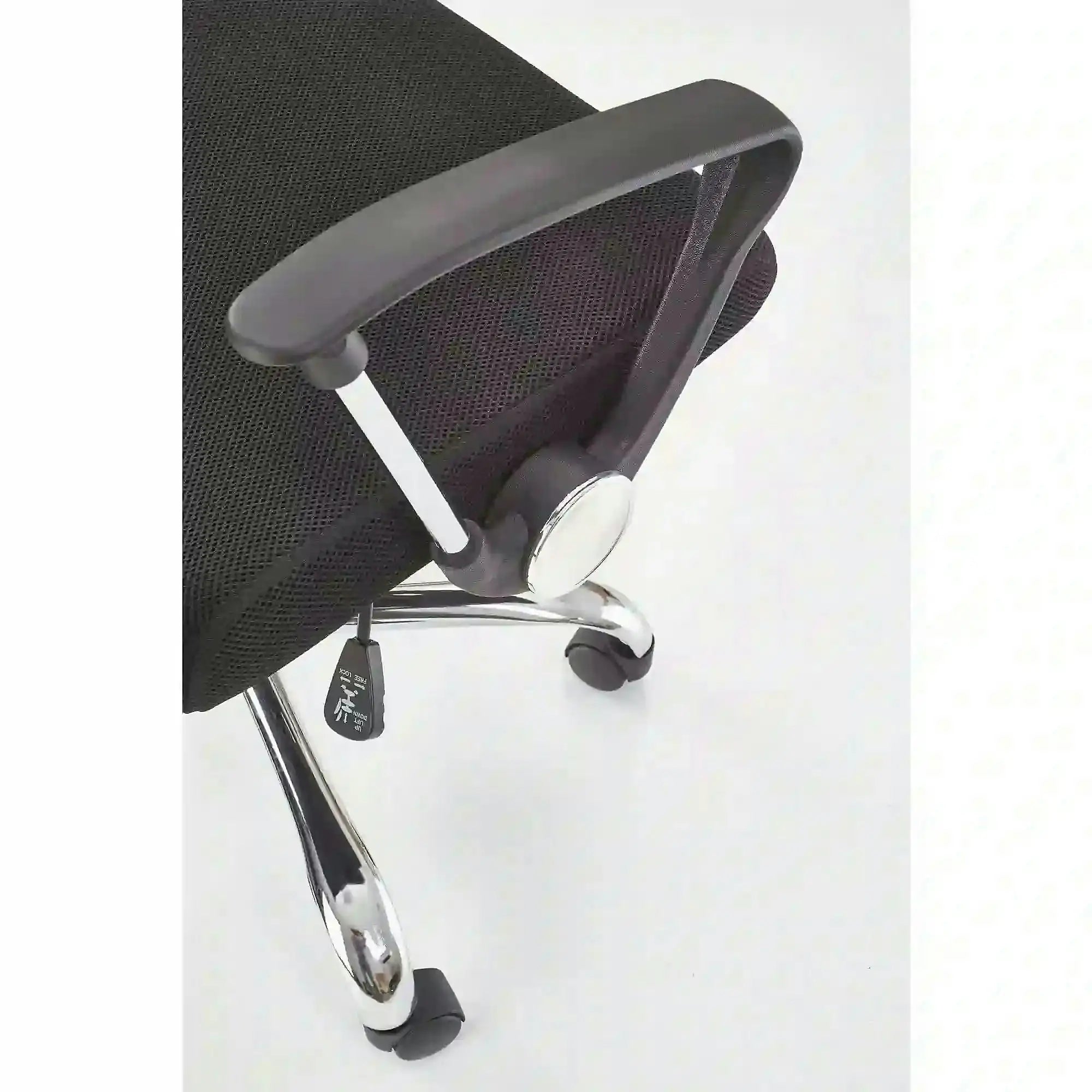 Scaun de birou TONY, negru, stofa/plasa, 58x56x92/102 cm