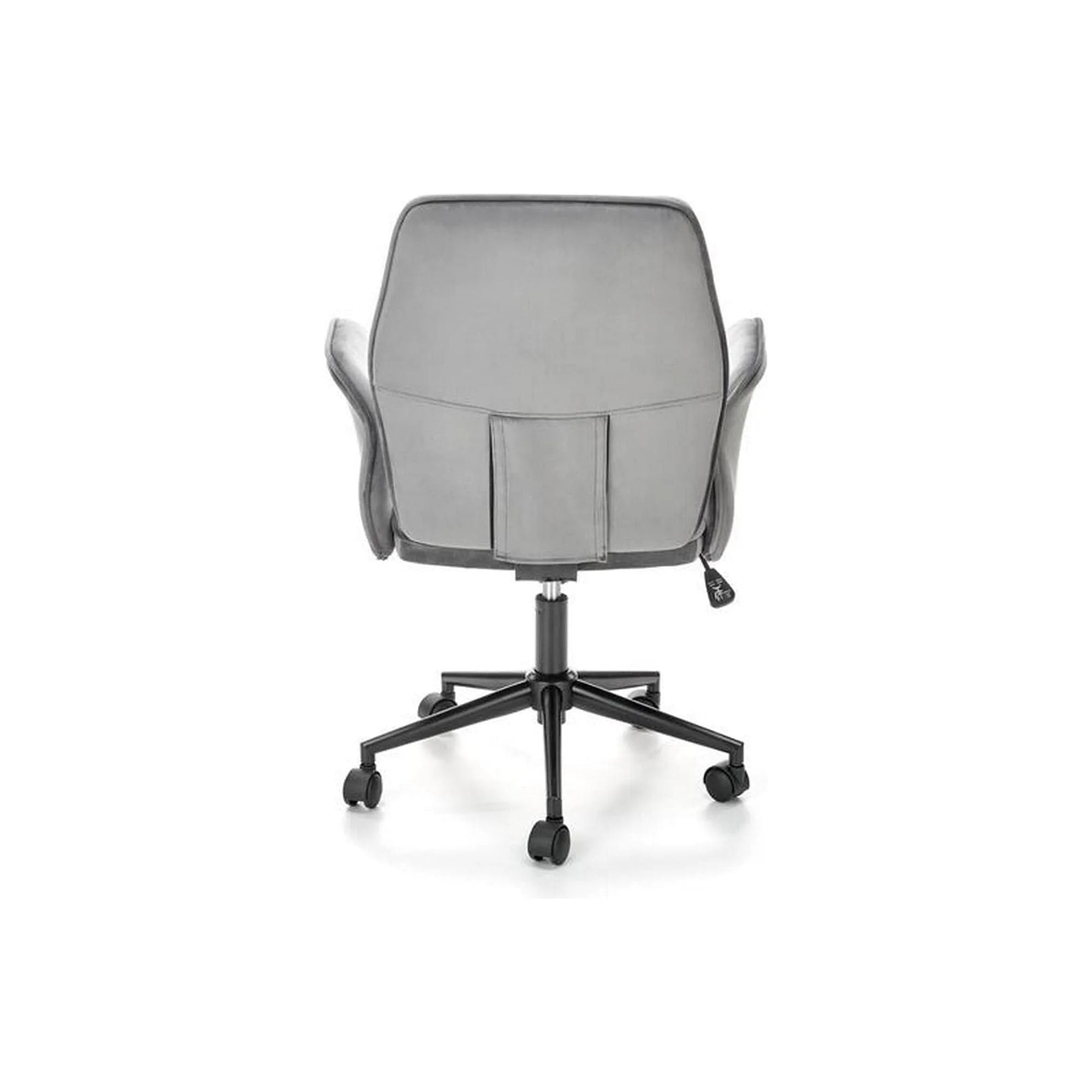 Scaun de birou TULIP, gri/negru, stofa catifelata/metal/plastic, 65x63x90/100 cm