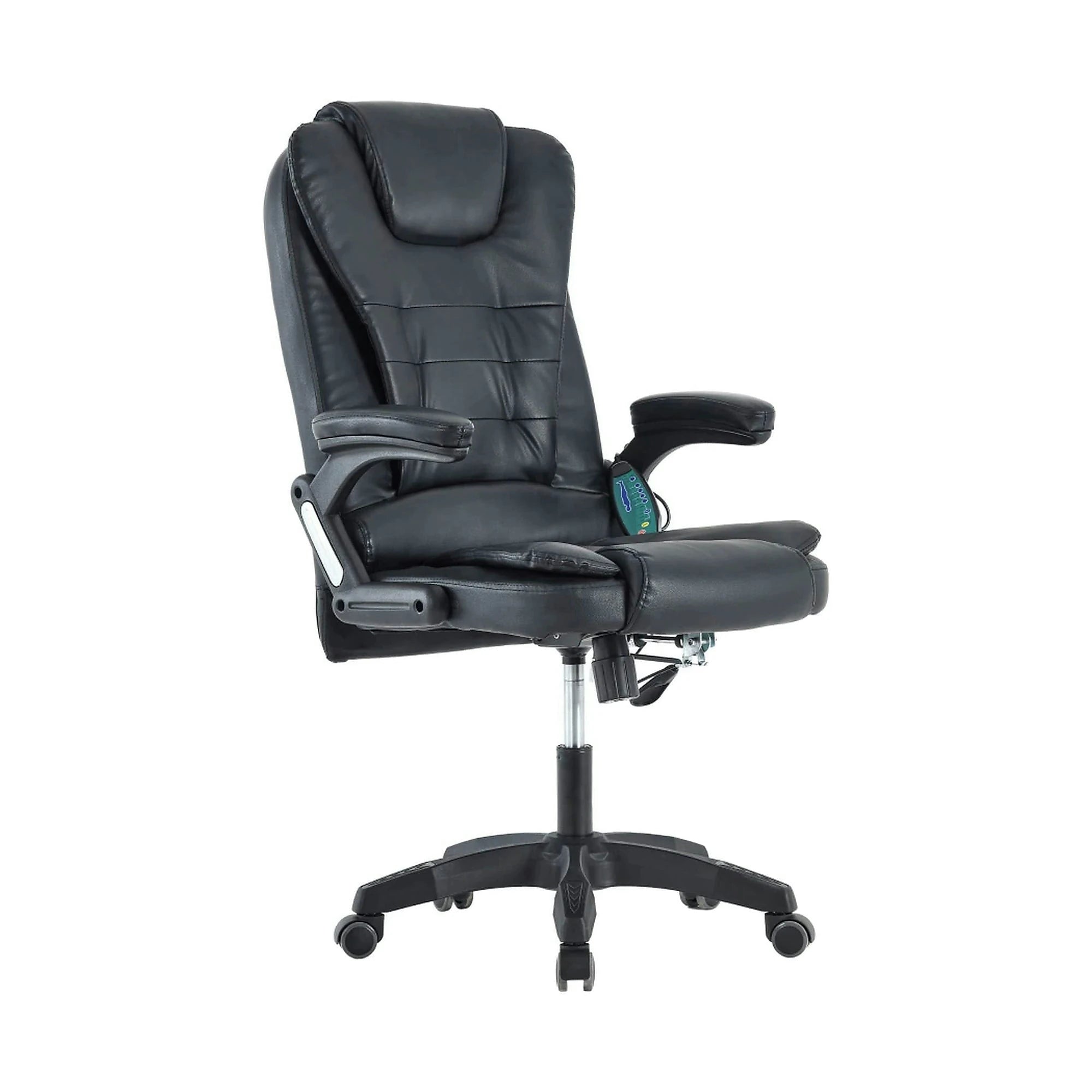 Scaun de birou TYLER NEW, negru, piele ecologica/plastic, 65x71x110/120 cm