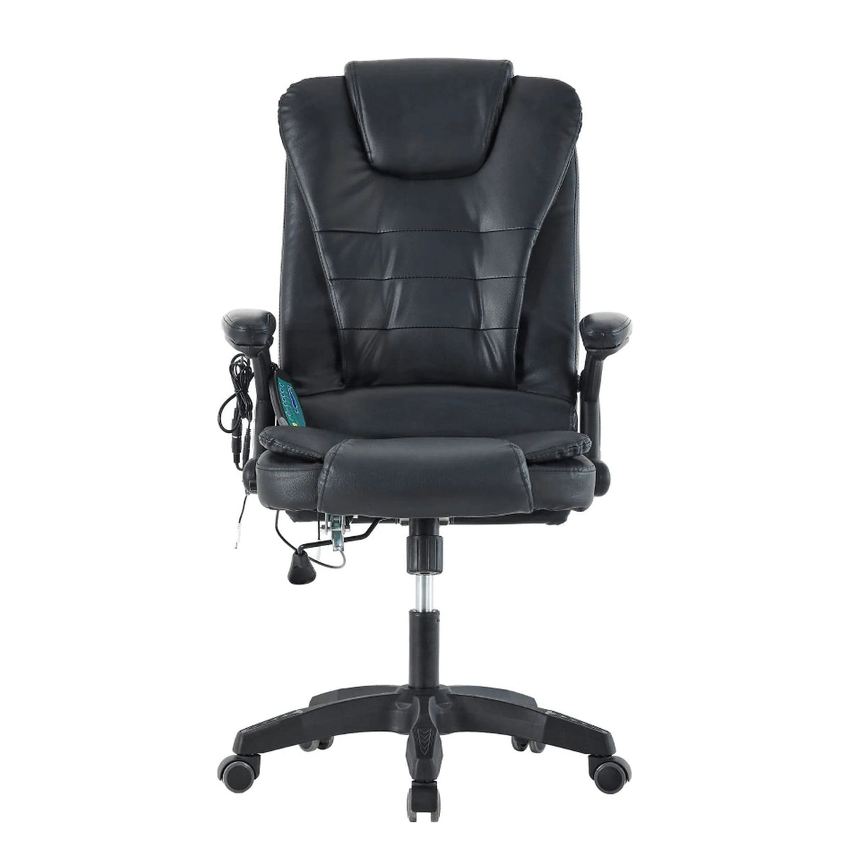 Scaun de birou TYLER NEW, negru, piele ecologica/plastic, 65x71x110/120 cm