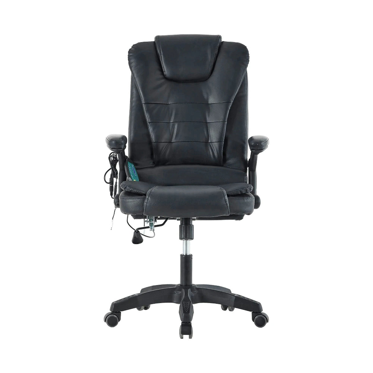 Scaun de birou TYLER NEW, negru, piele ecologica/plastic, 65x71x110/120 cm