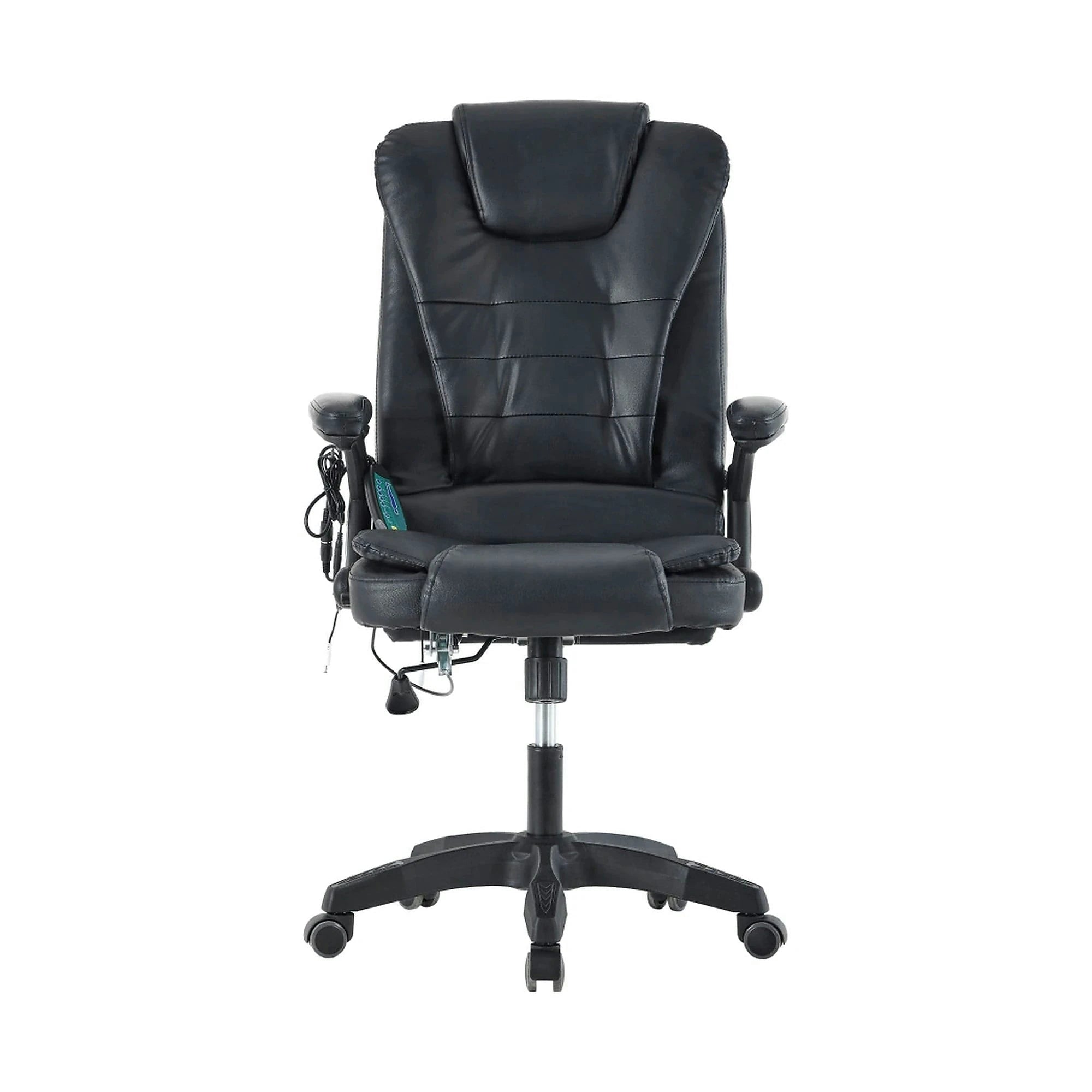 Scaun de birou TYLER NEW, negru, piele ecologica/plastic, 65x71x110/120 cm