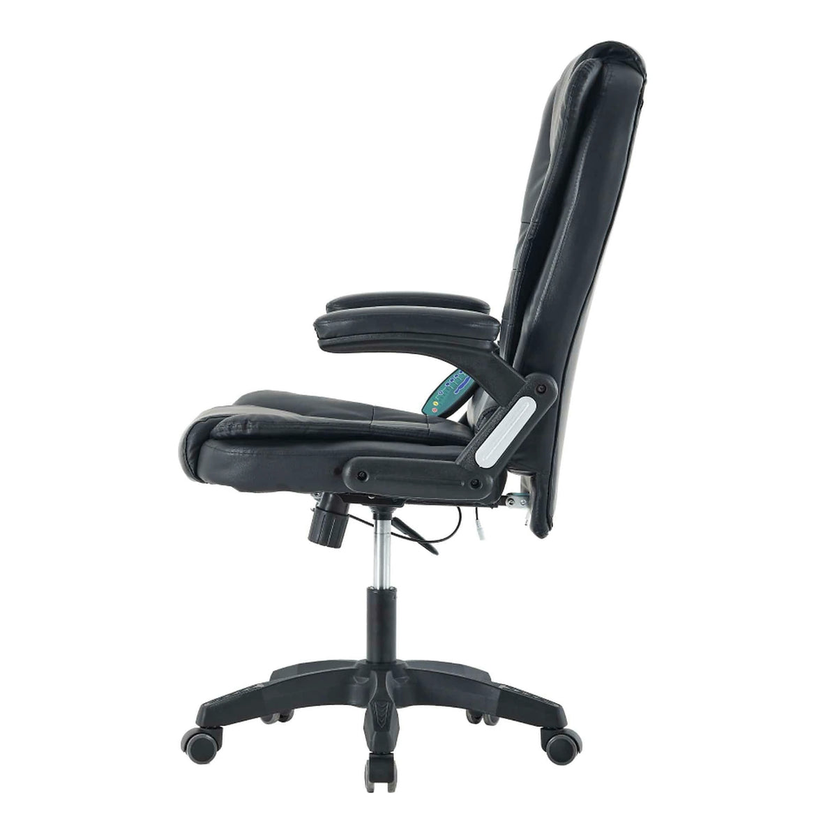 Scaun de birou TYLER NEW, negru, piele ecologica/plastic, 65x71x110/120 cm