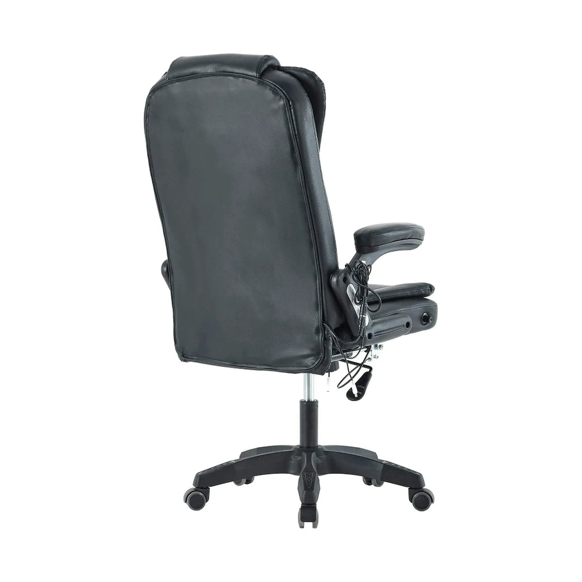 Scaun de birou TYLER NEW, negru, piele ecologica/plastic, 65x71x110/120 cm