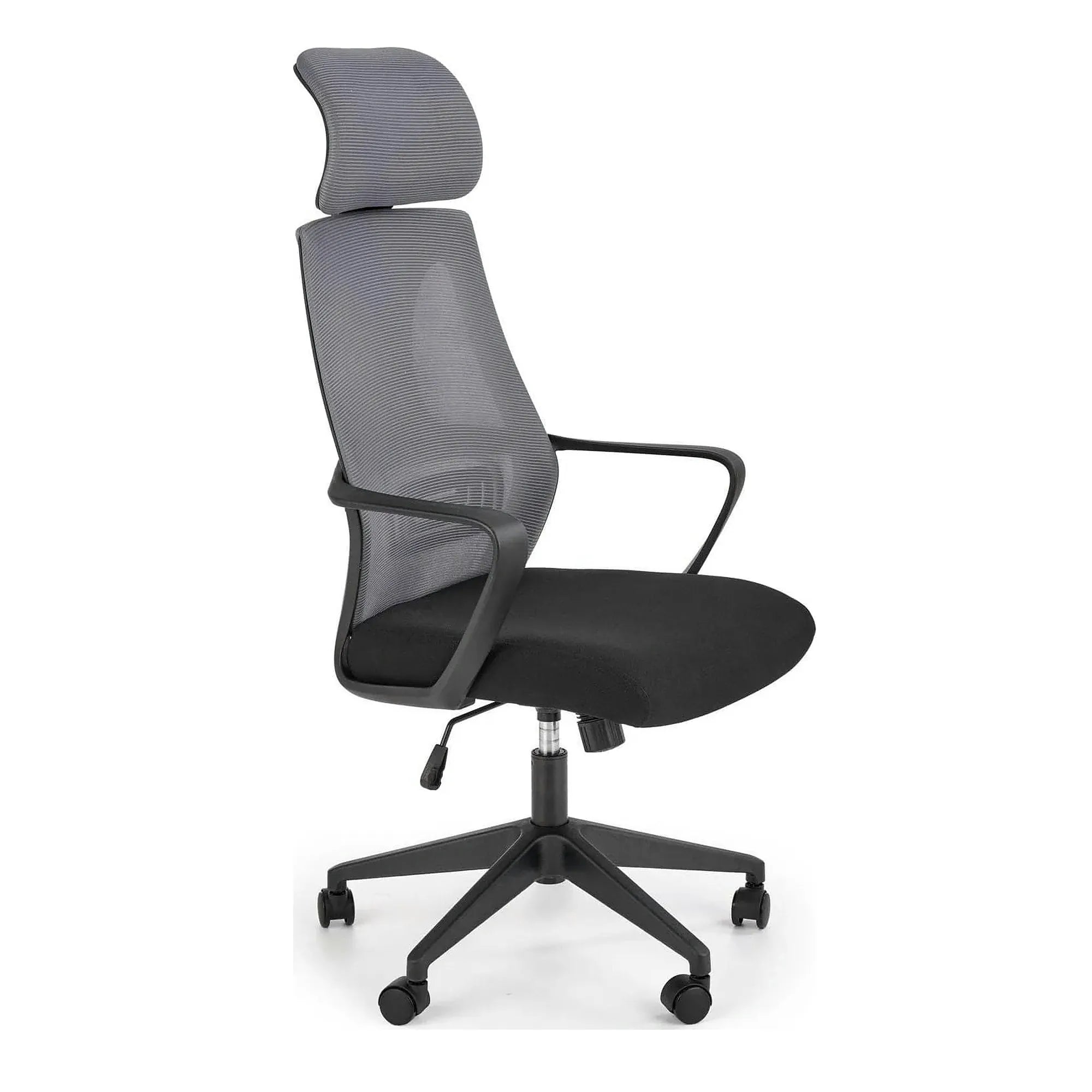 Scaun de birou VALDEZ, gri/negru, stofa/plasa, 64x60x116/121 cm