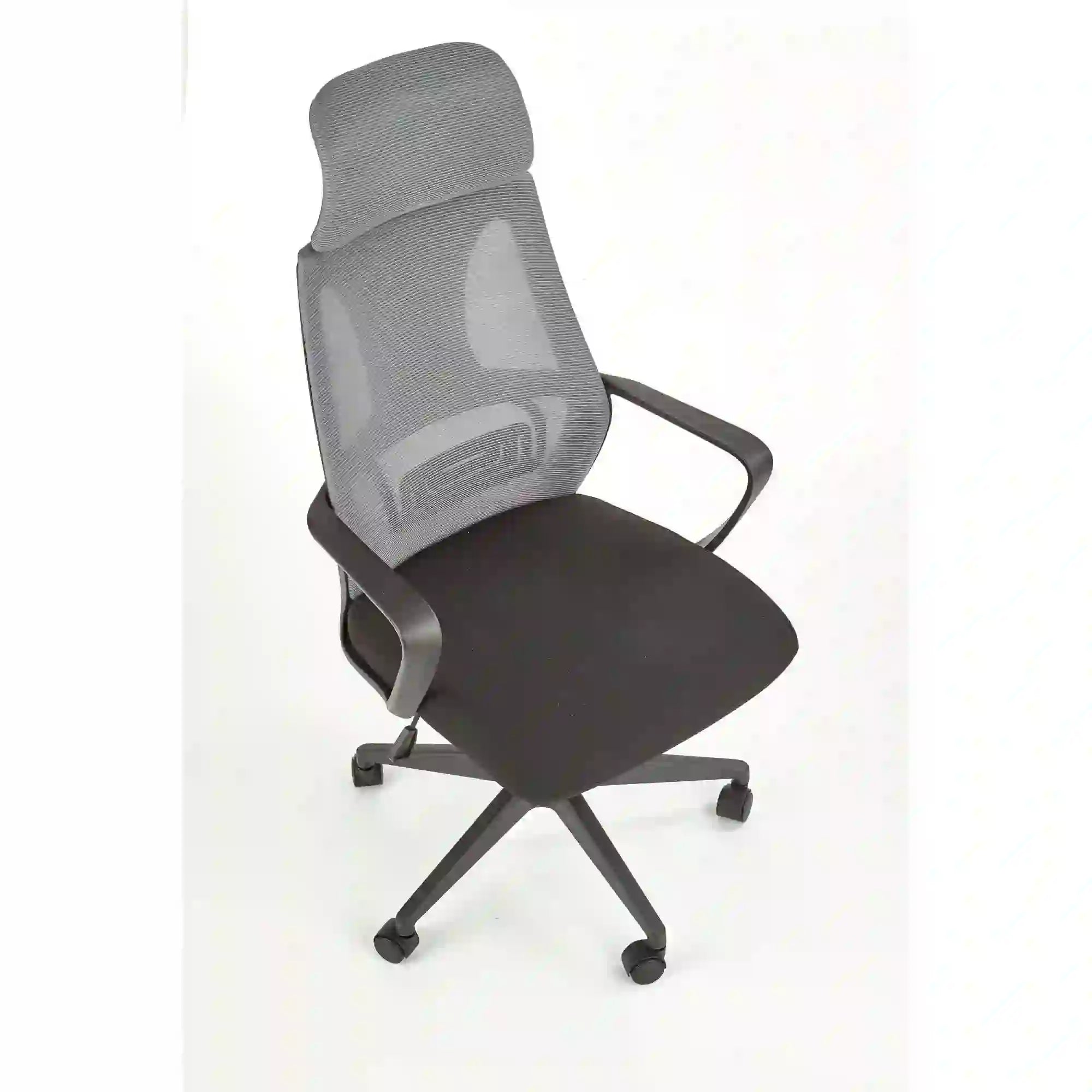 Scaun de birou VALDEZ, gri/negru, stofa/plasa, 64x60x116/121 cm